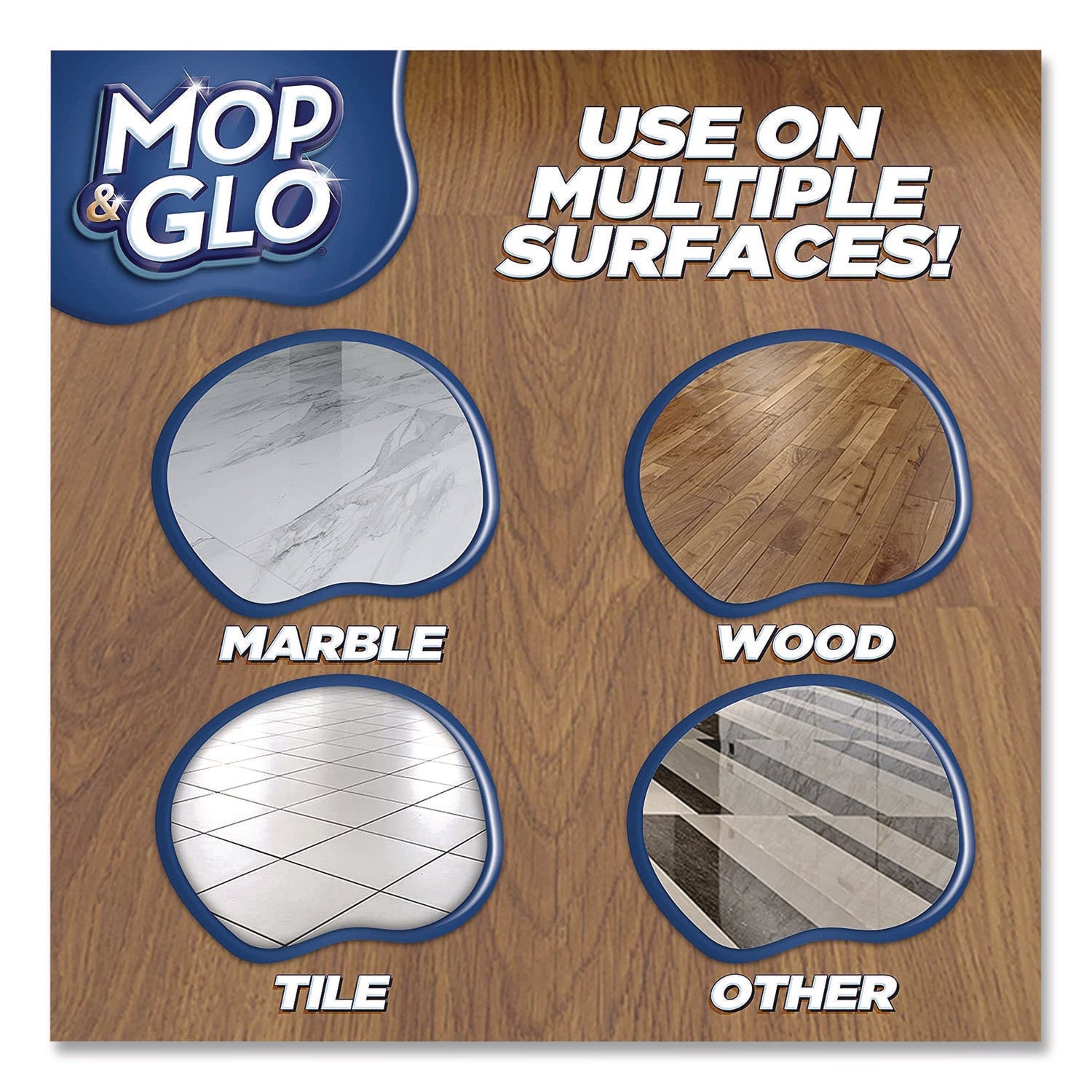 Professional MOP & GLO® Ready to Use Multi-Surface Floor Cleaner, Fresh Citrus Scent, 64 oz Bottle, 6/Carton