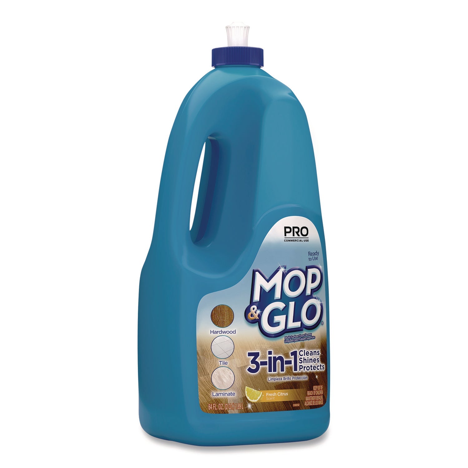 Professional MOP & GLO® Ready to Use Multi-Surface Floor Cleaner, Fresh Citrus Scent, 64 oz Bottle, 6/Carton