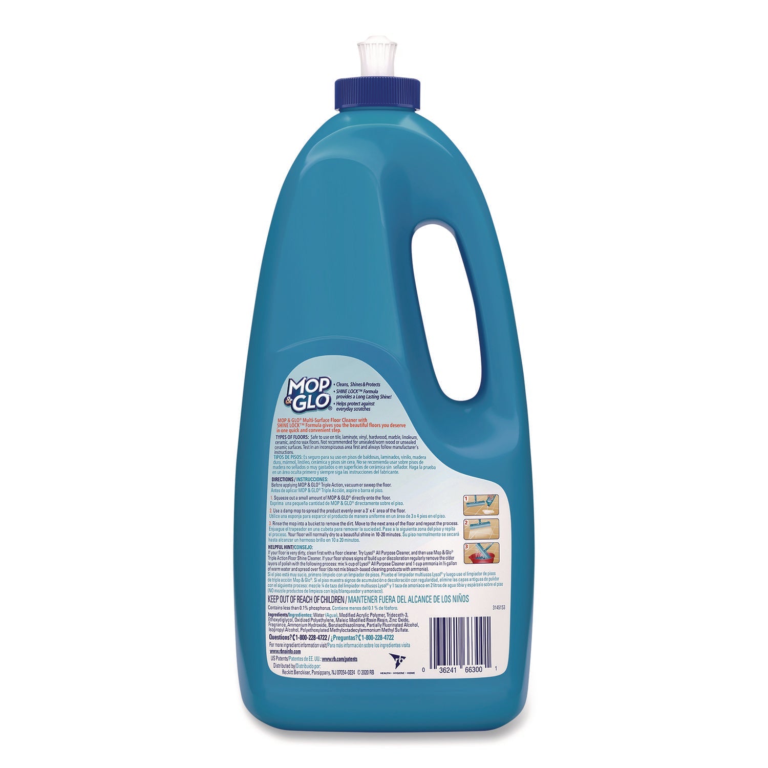 Professional MOP & GLO® Ready to Use Multi-Surface Floor Cleaner, Fresh Citrus Scent, 64 oz Bottle, 6/Carton