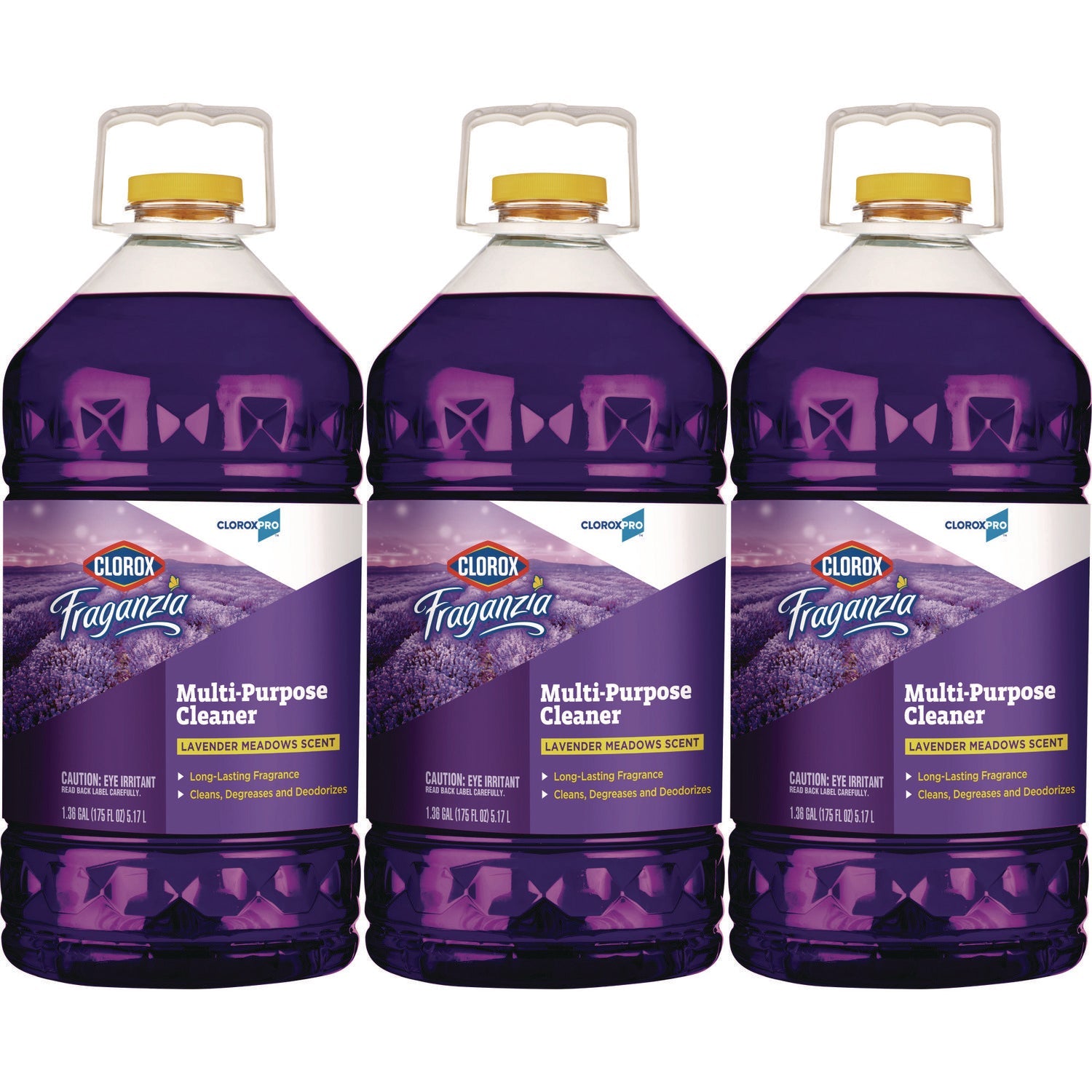 Clorox® CloroxPro Fraganzia Multi-Purpose Cleaner Concentrate, Lavender Meadows Scent, 175 oz Bottle, 3/Carton