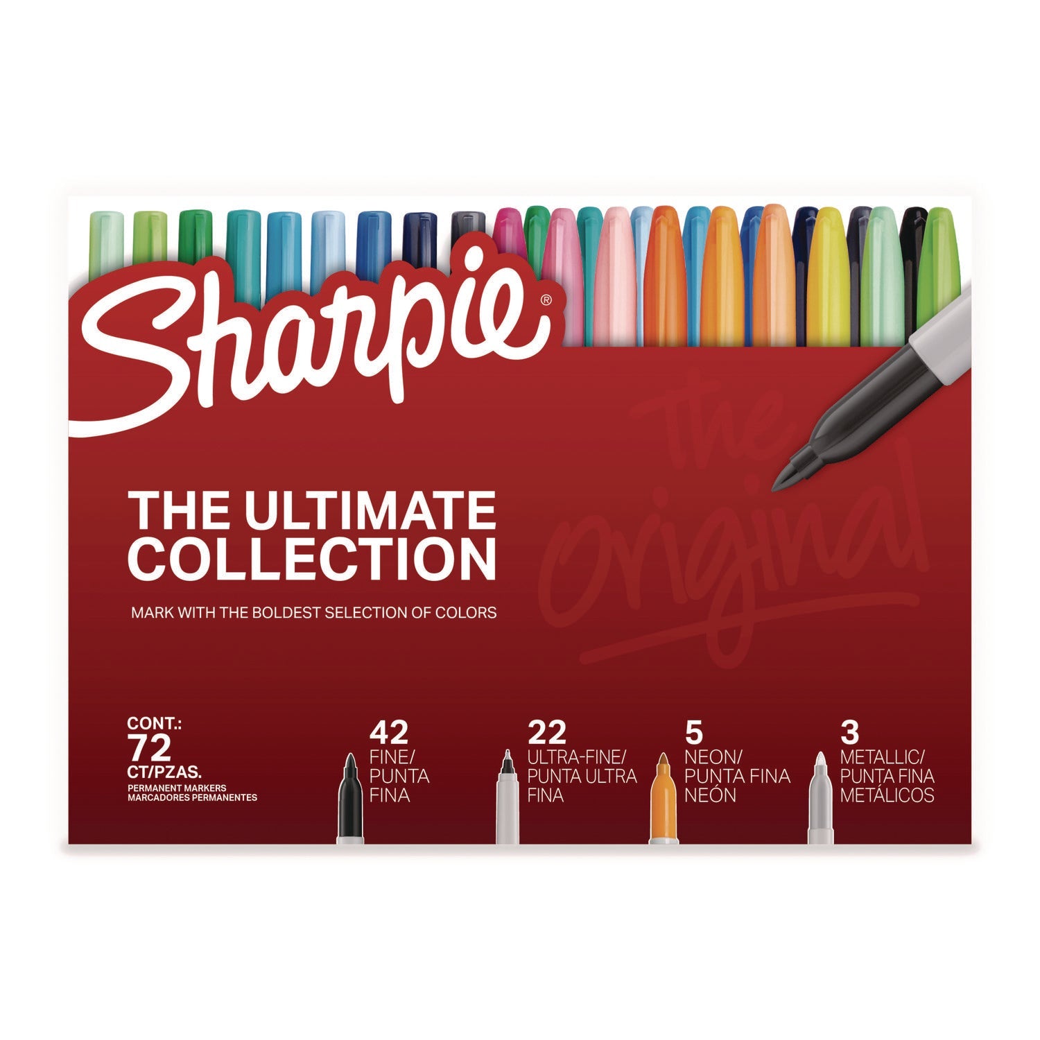 Sharpie® Permanent Markers Ultimate Collection, Assorted Tip Sizes/Types, Assorted Colors, 72/Pack