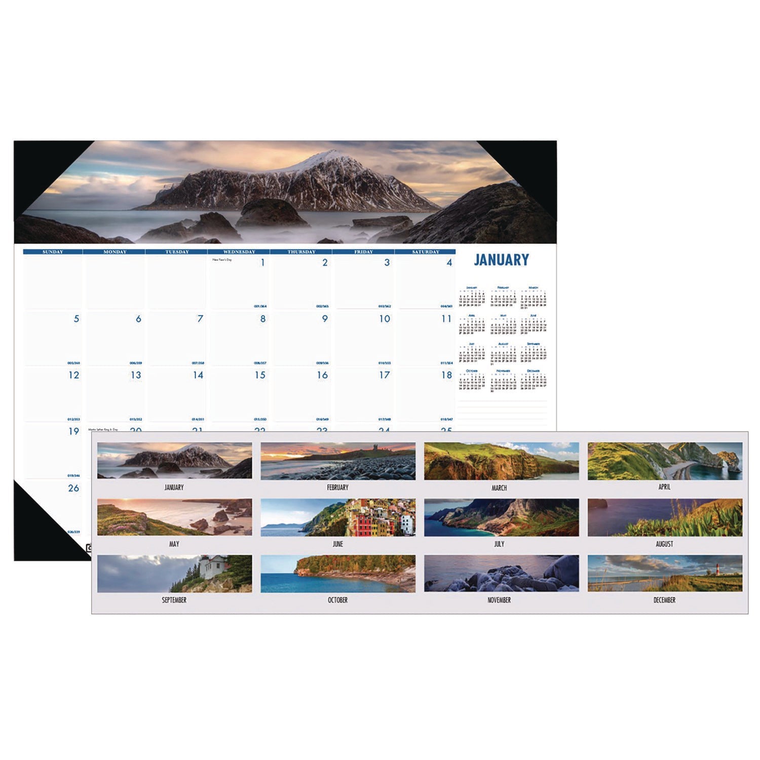 Monthly Desk Pad Calendar | 2025 Coastline Photos