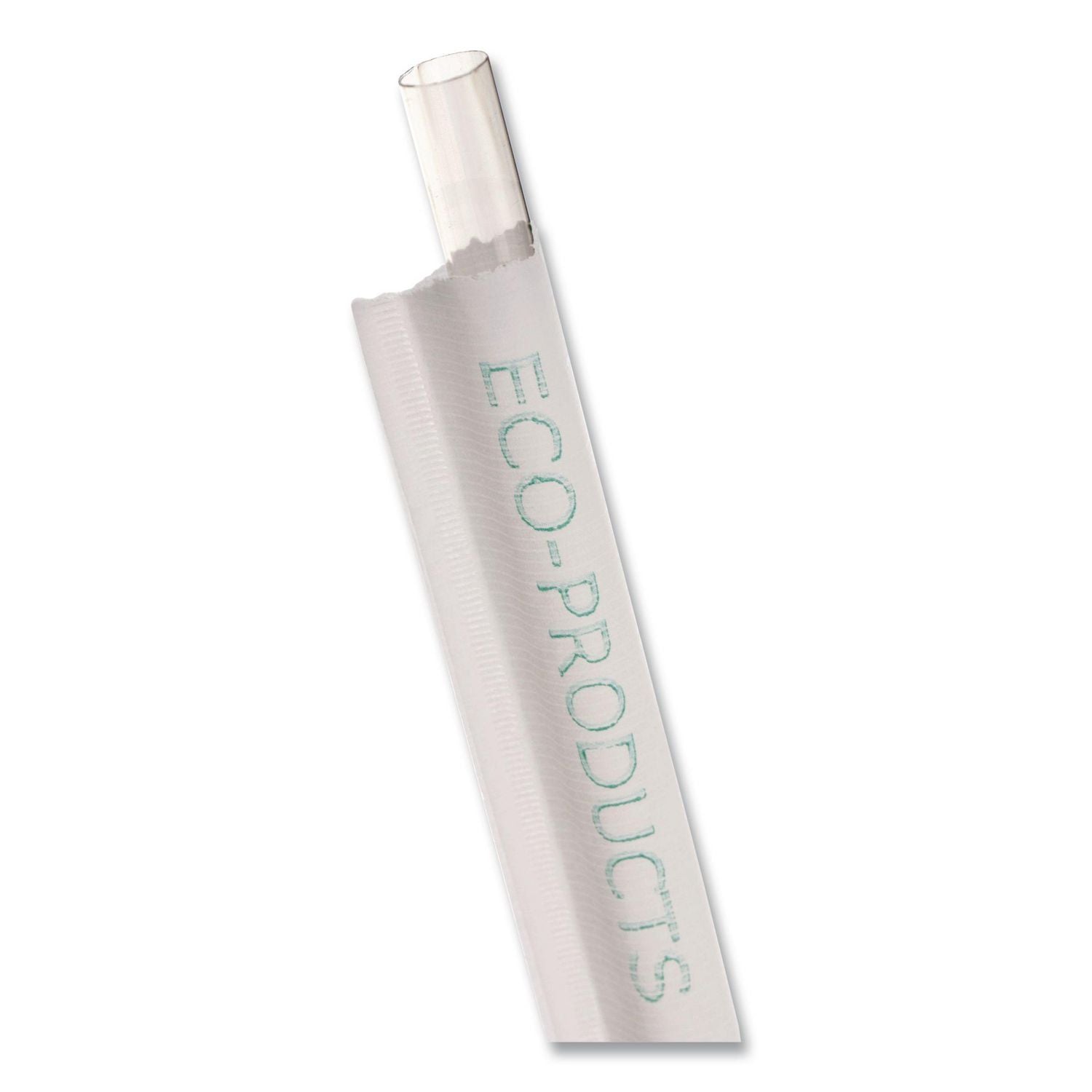 Eco-Products® Wrapped Straw, 9.5", Clear, Plastic, 4,800/Carton