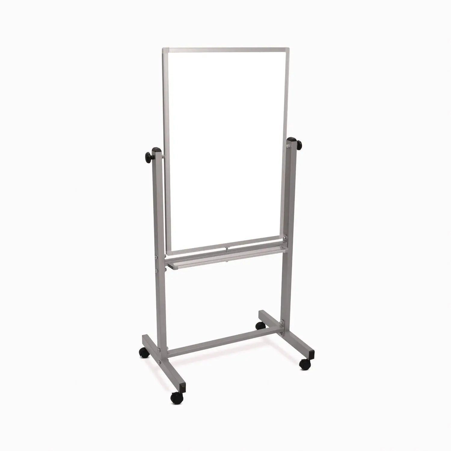 Luxor Mobile Magnetic Whiteboard, 27" x 59", White Surface, Satin Aluminum Frame