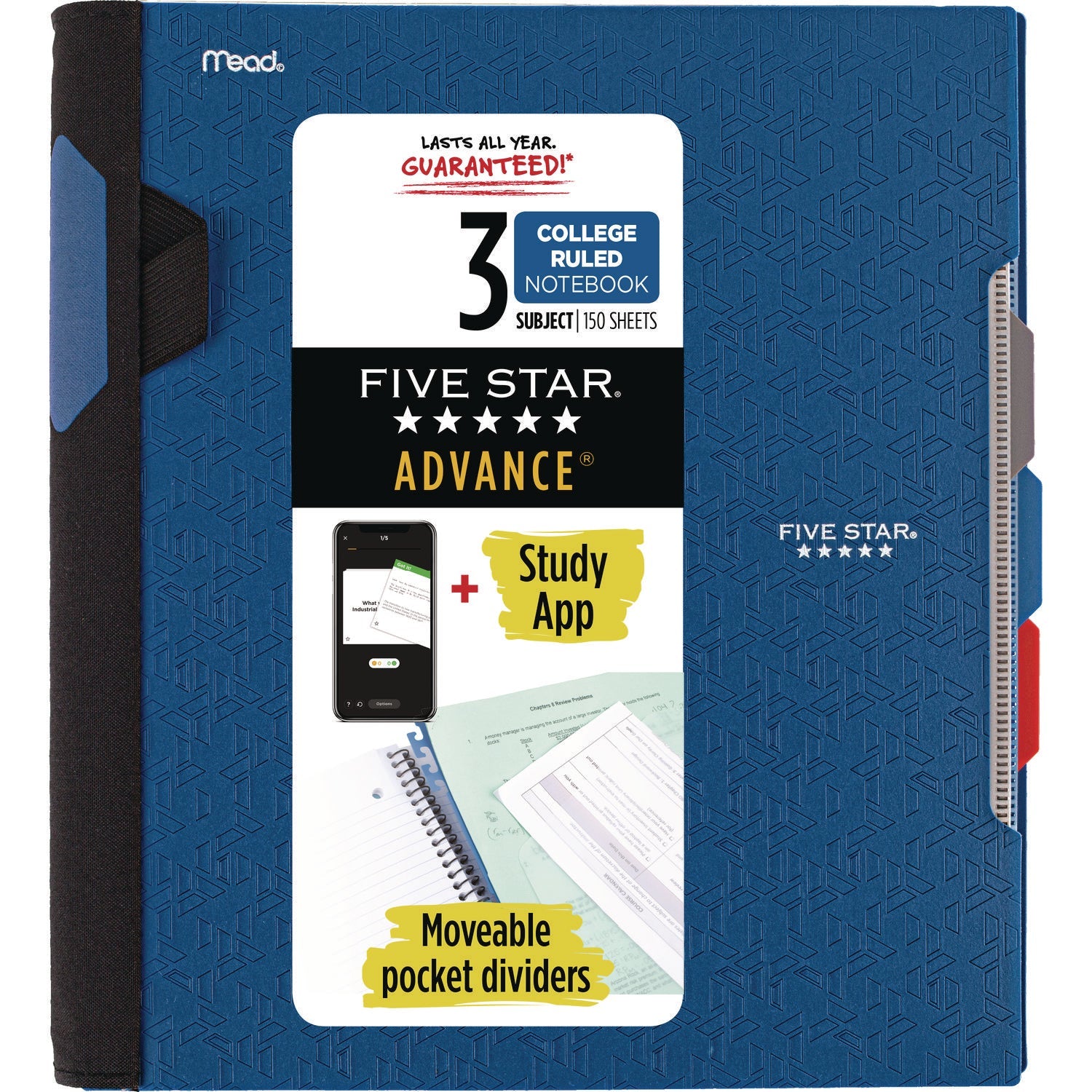 Advance Wirebound Notebook | 3-Subject, 150 Sheets