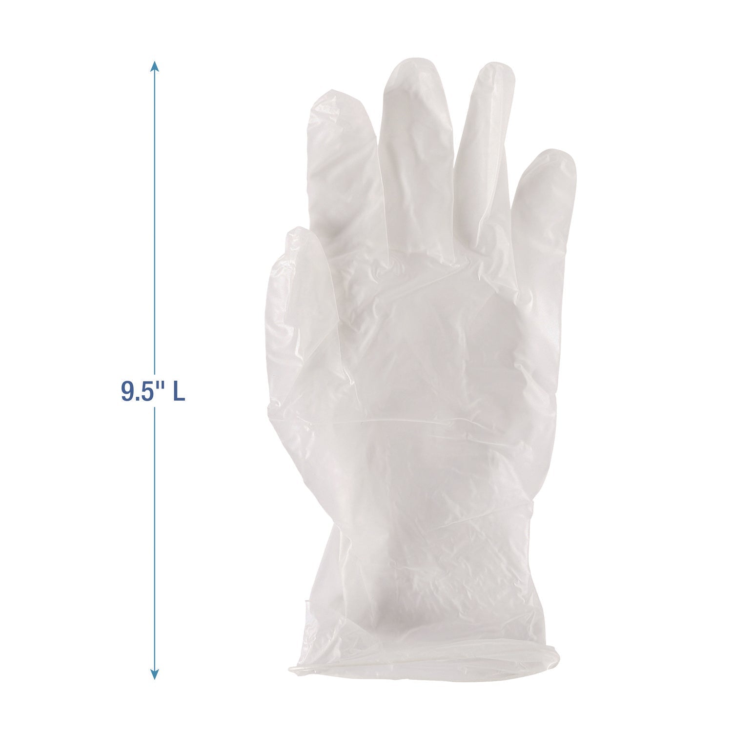 Boardwalk® General Purpose Vinyl Gloves, Powder/Latex-Free, 2.6 mil, Large, Clear, 100/Box