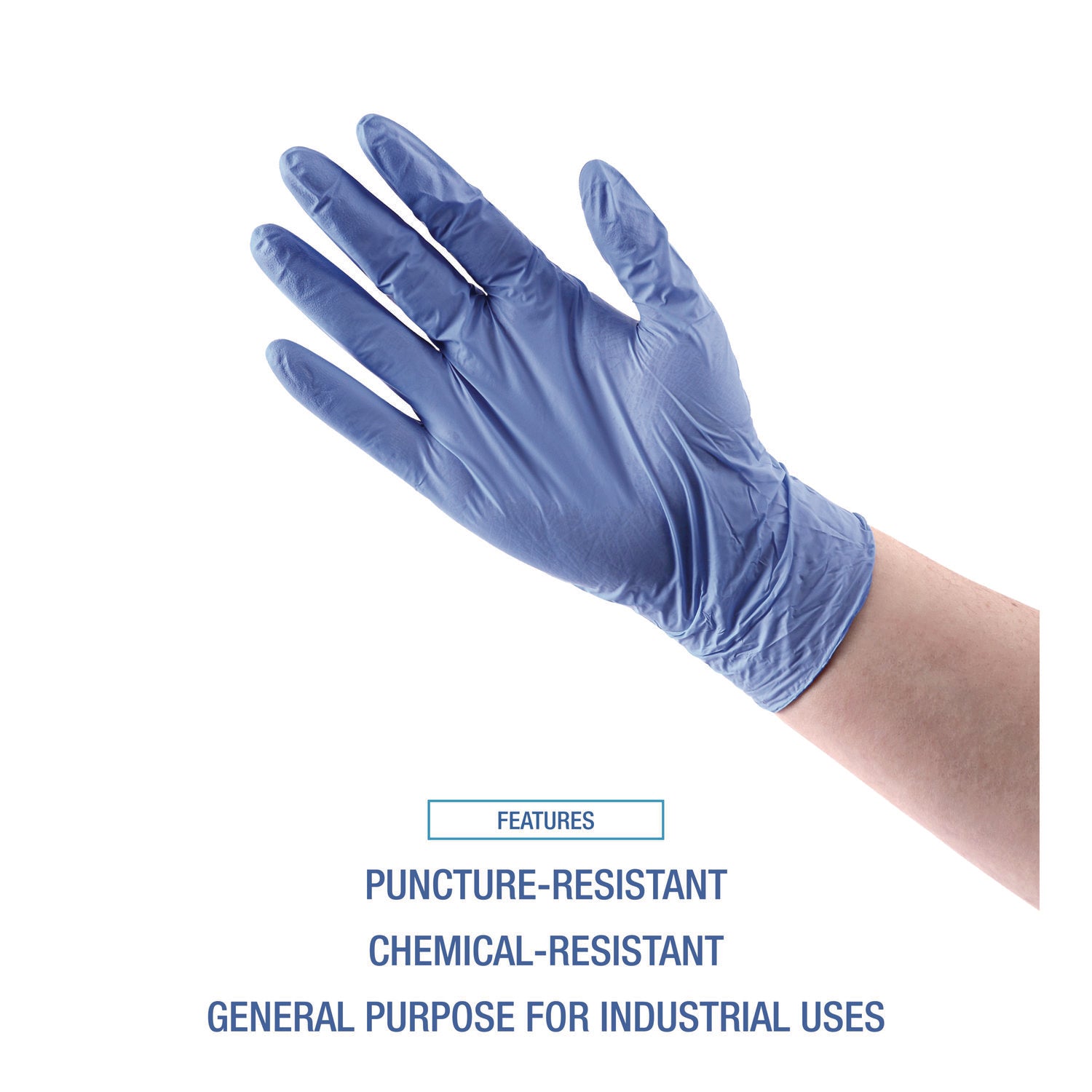 Boardwalk® Disposable General-Purpose Nitrile Gloves, X-Large, Blue, 4 mil, 1,000/Carton