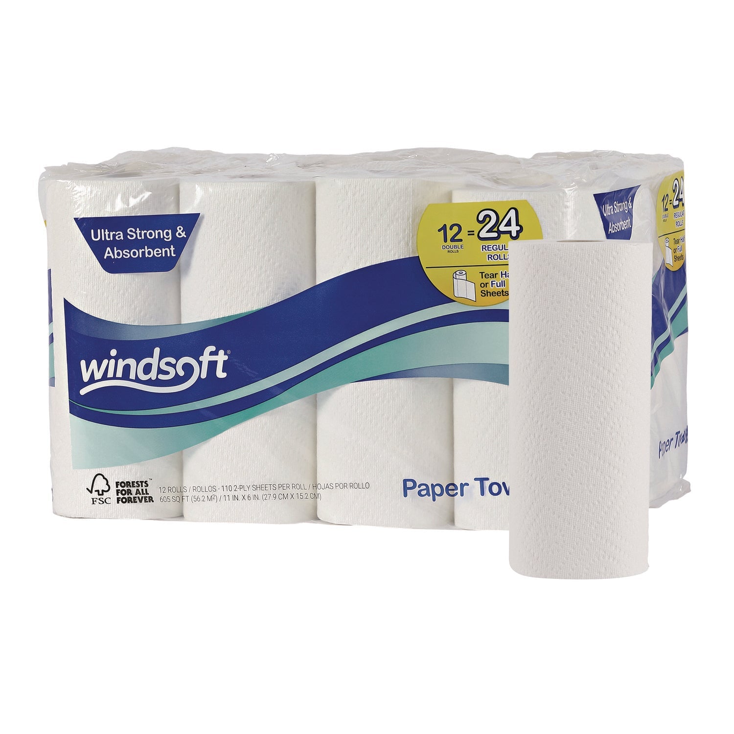 Premium Kitchen Roll Towels | 2-Ply | 12-Rolls