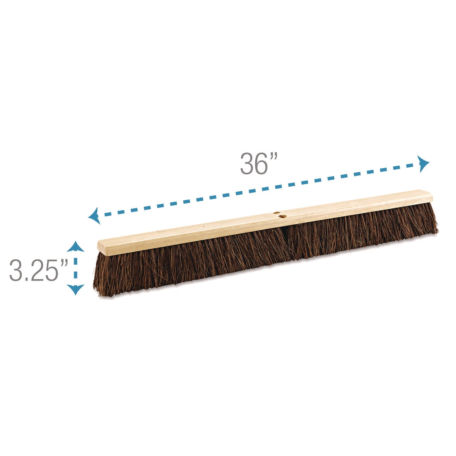 Boardwalk® Floor Brush Head, 3.25" Brown Palmyra Fiber Bristles, 36" Brush - Bloom Skins