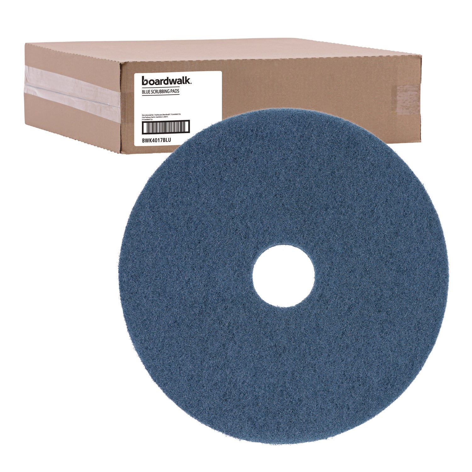 Scrubbing Floor Pads | 17" Blue, 5/Carton