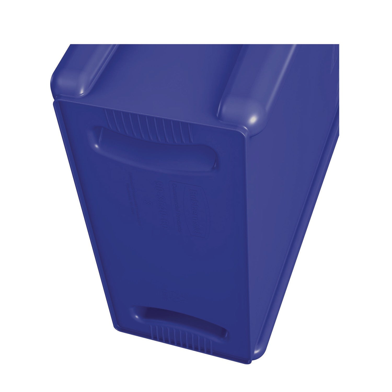 Rubbermaid® Commercial Slim Jim Plastic Recycling Container with Venting Channels, 23 gal, Plastic, Blue
