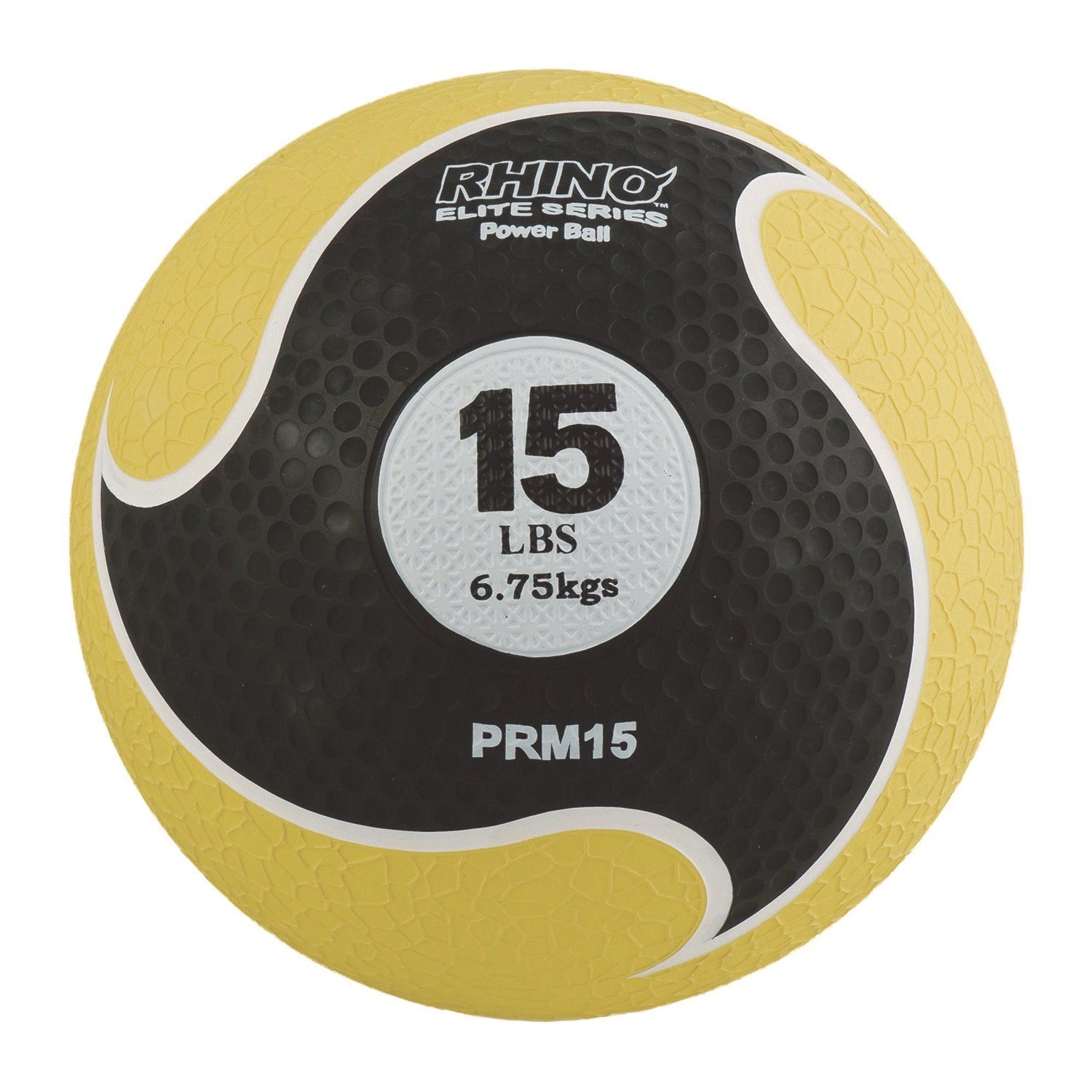 Champion Sports Rhino Elite Medicine Ball, 15 lb, Yellow