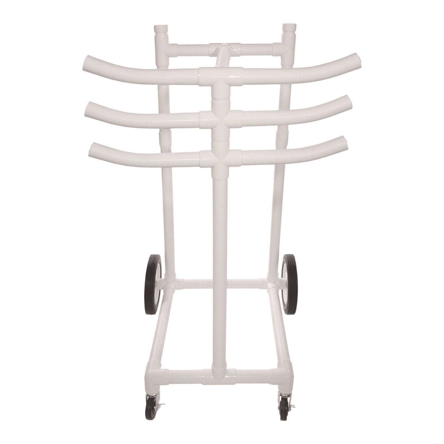 Champion Sports Hoop Storage Rack, Plastic, 176 lb Capacity, 26 x 22 x 49, White