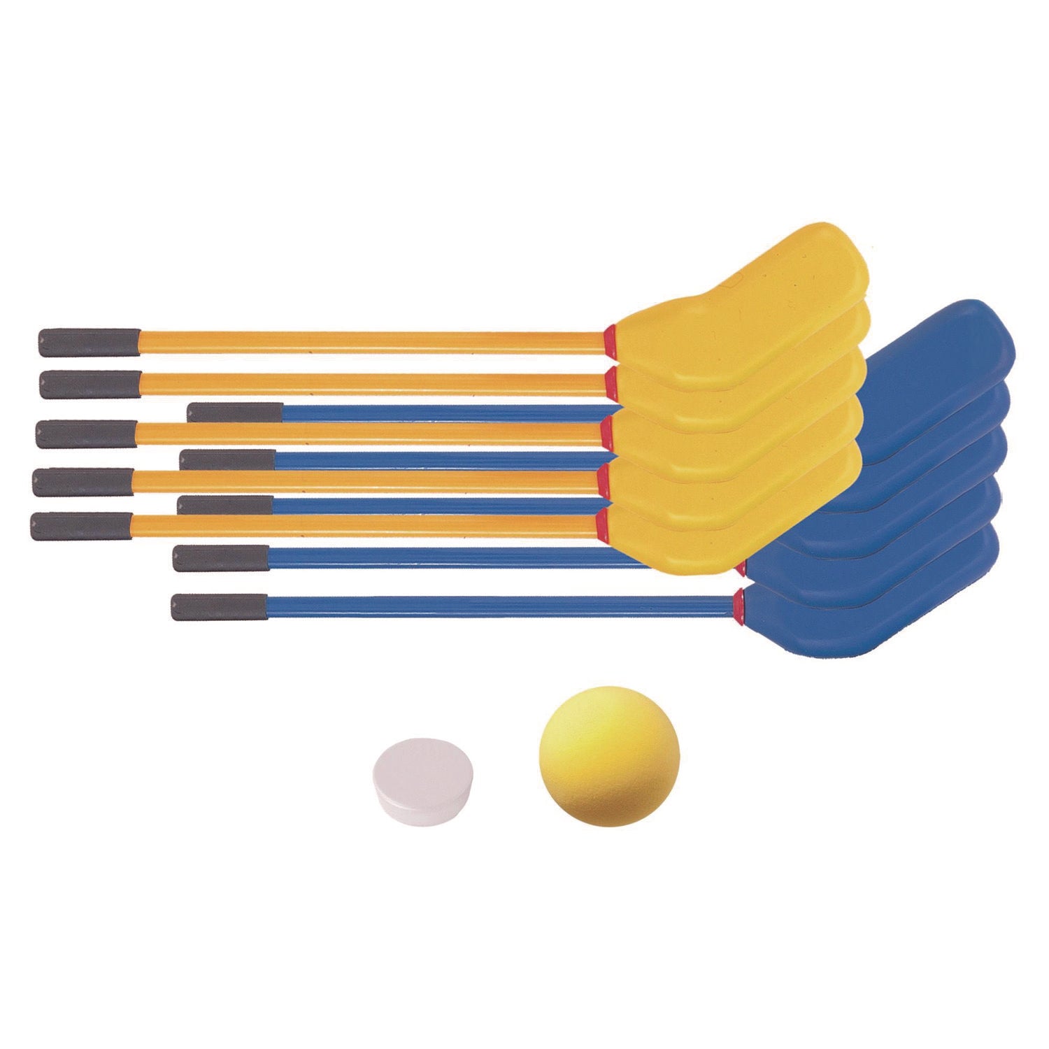 Champion Sports Rhino Soft Hockey Set, 30" Long, (10) Sticks/7" Ball/4" Puck