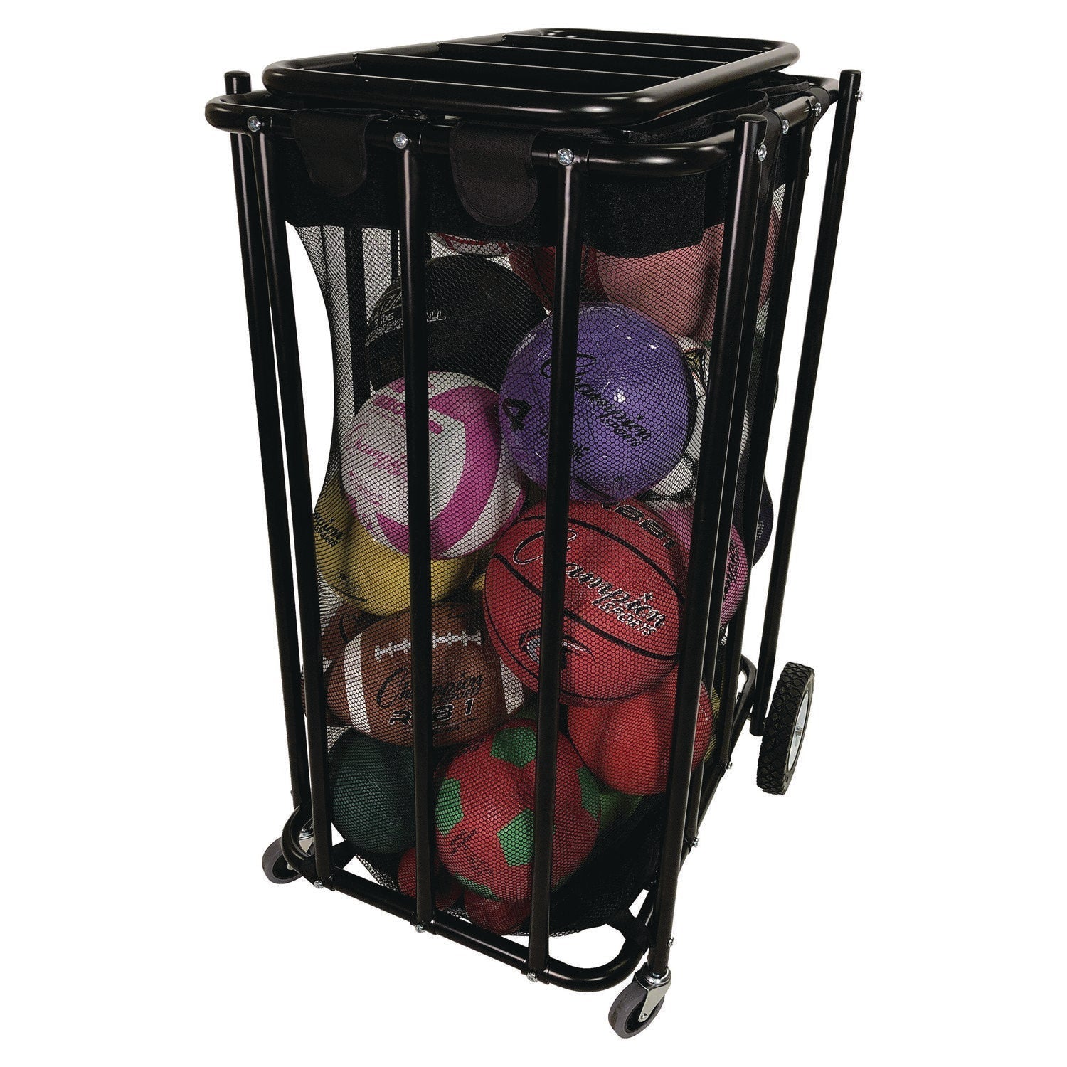 Champion Sports Compact Lockable Ball Locker, Metal, 176 lb Capacity, 22 x 28 x 43, Black