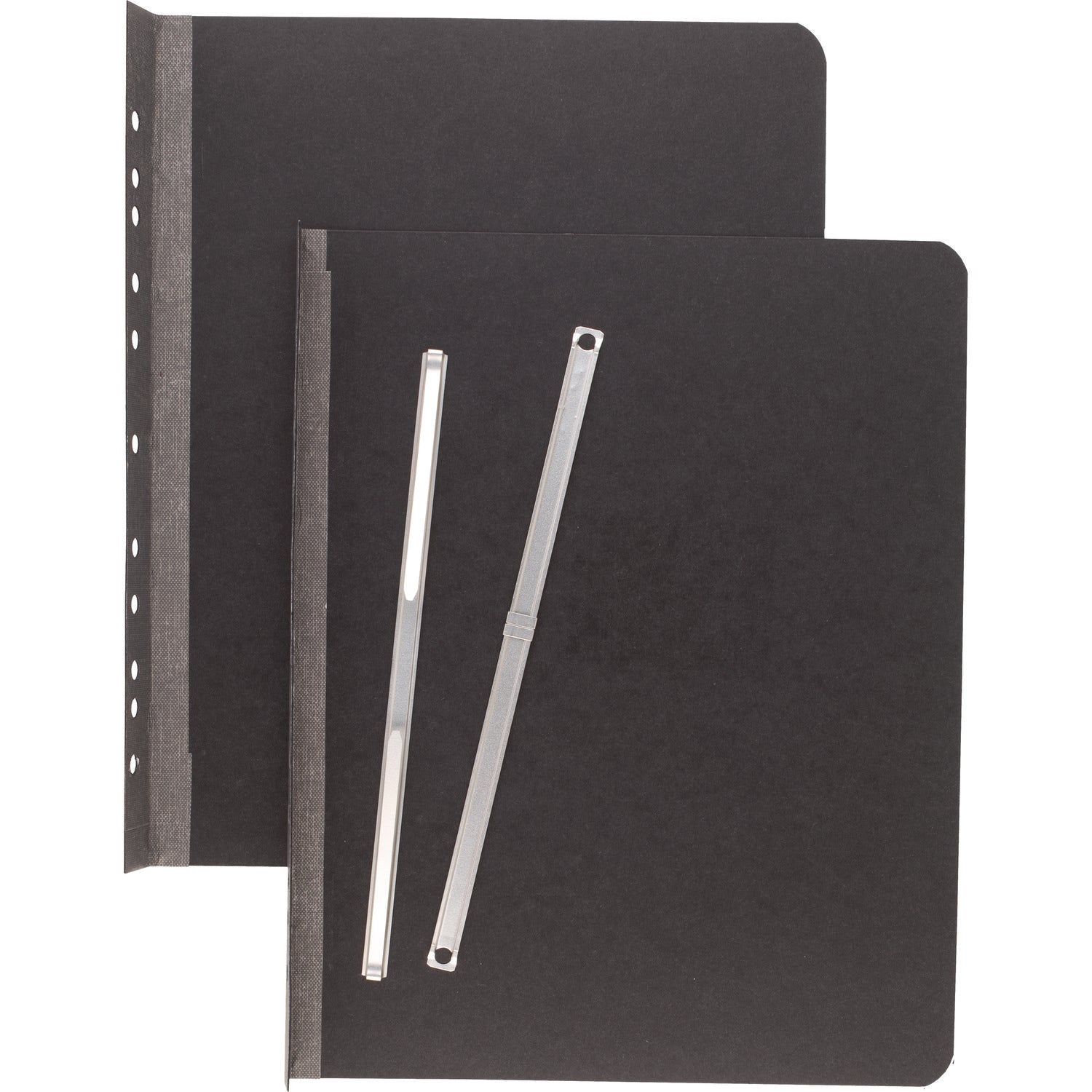 ACCO Pressboard Report Cover With Tyvek Reinforced Hinge, Two-Piece Prong Fastener, 3" Capacity, 8.5 X 11, Black/black