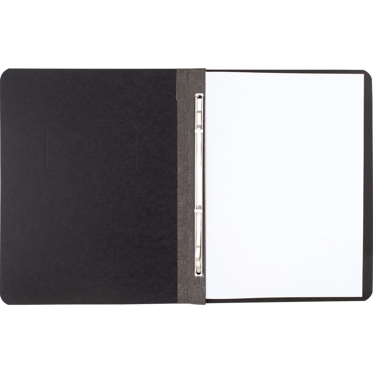 ACCO Pressboard Report Cover With Tyvek Reinforced Hinge, Two-Piece Prong Fastener, 3" Capacity, 8.5 X 11, Black/black