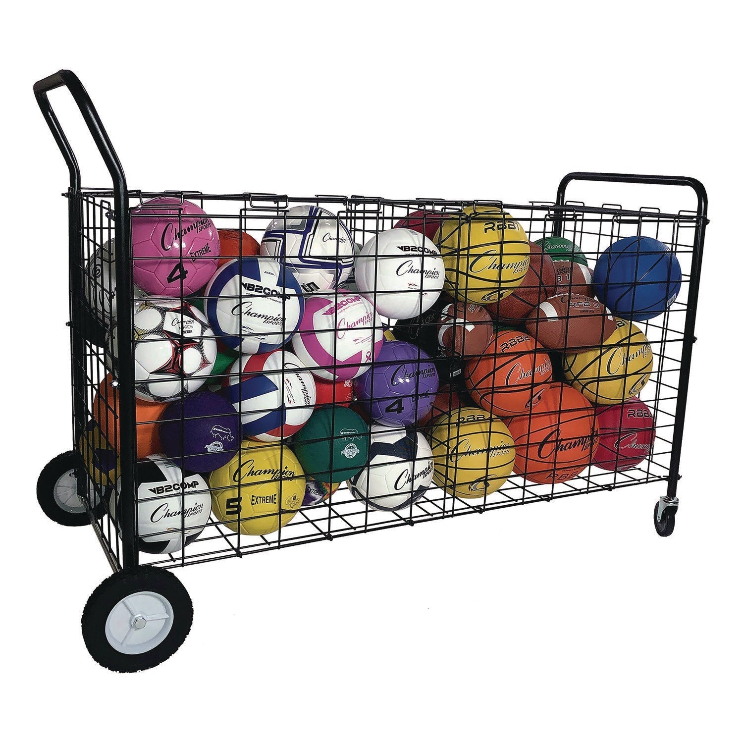 Champion Sports Double-Sided Lockable Ball Locker, Metal, 176 lb Capacity, 24 x 59 x 37, Black - Bloom Skins