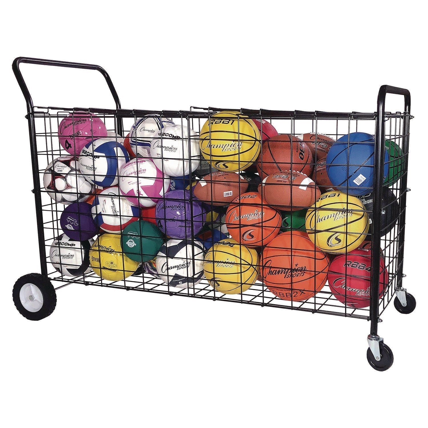 Champion Sports Double-Sided Lockable Ball Locker, Metal, 176 lb Capacity, 24 x 59 x 37, Black - Bloom Skins