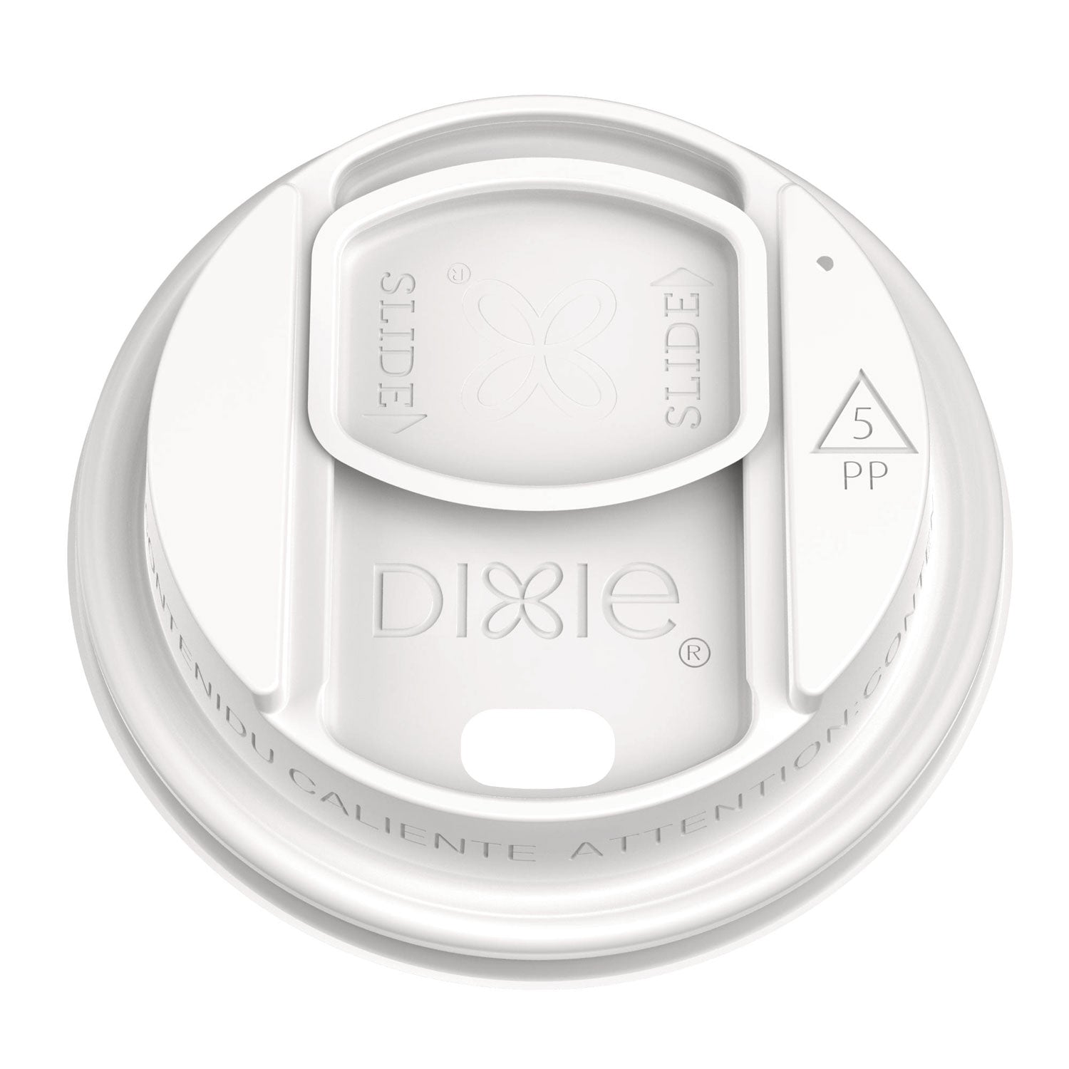 Dixie® Smart Top Reclosable Lids for Hot Cups, Fits 10 oz to 20 oz Hot Cups, Plastic, White, 1,000/Carton
