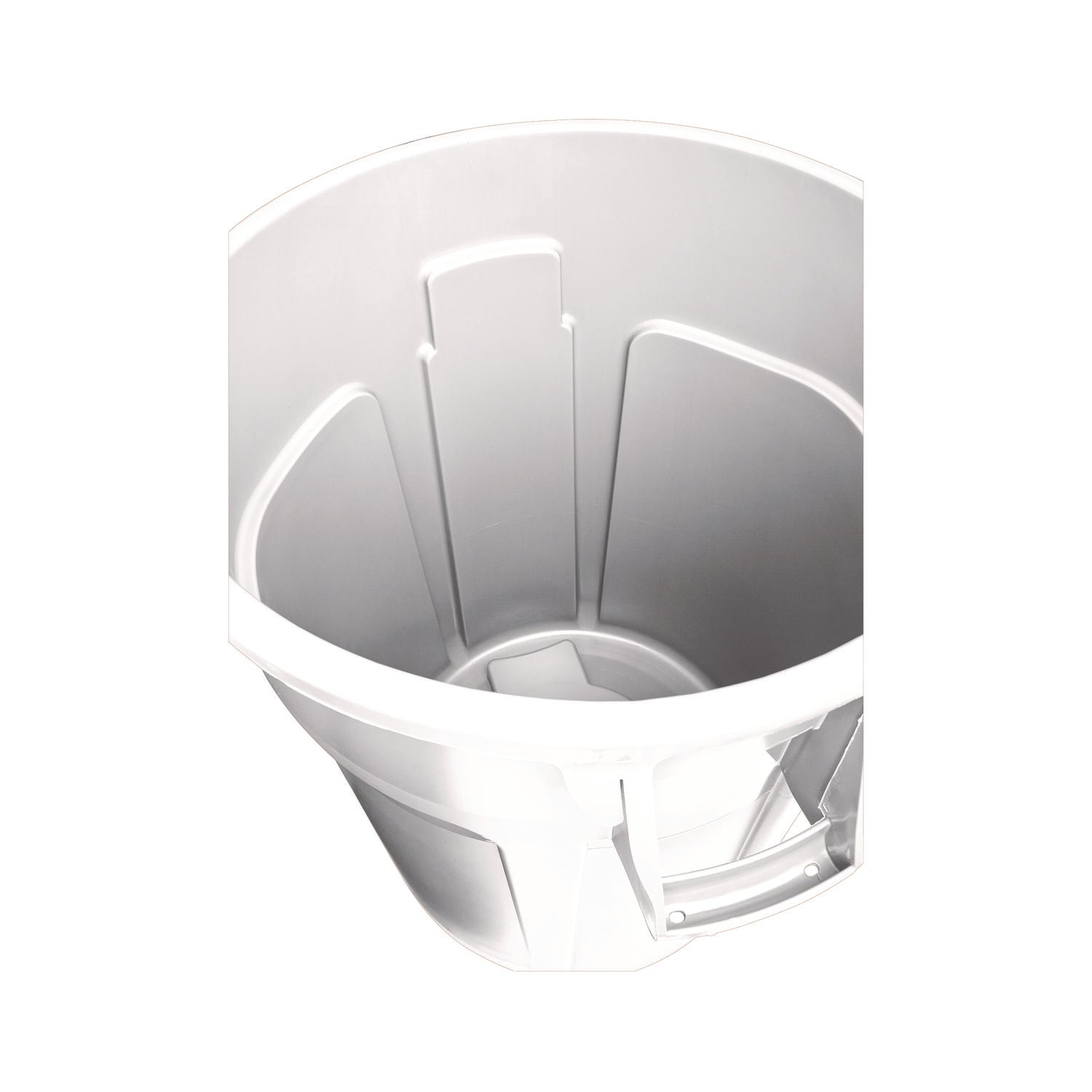 Rubbermaid® Commercial Vented Round Brute Container, 10 gal, Plastic, White