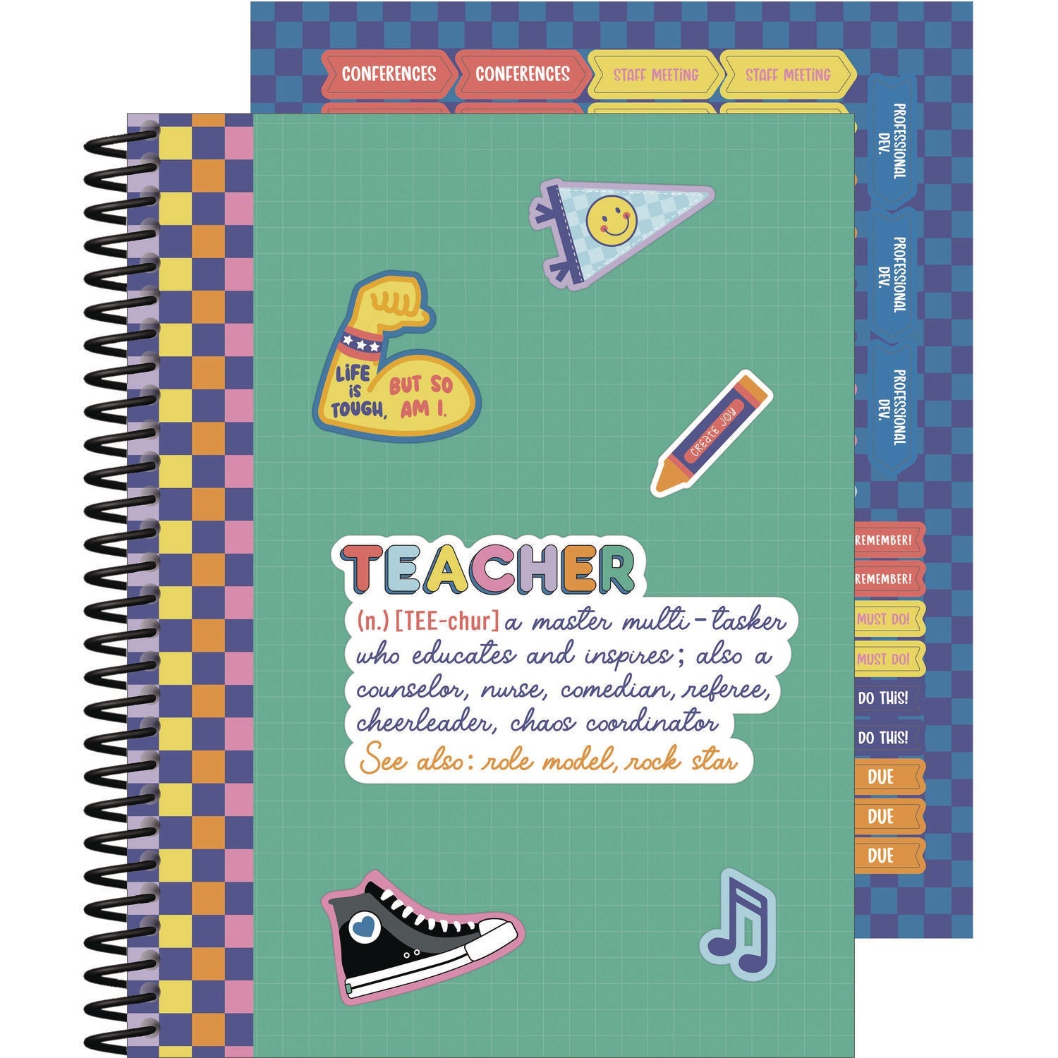 Carson-Dellosa Education Teacher Planners, Weekly/Monthly, Two-Page Spread, 11 x 8.5, Multicolor Cover, We Stick Together Theme