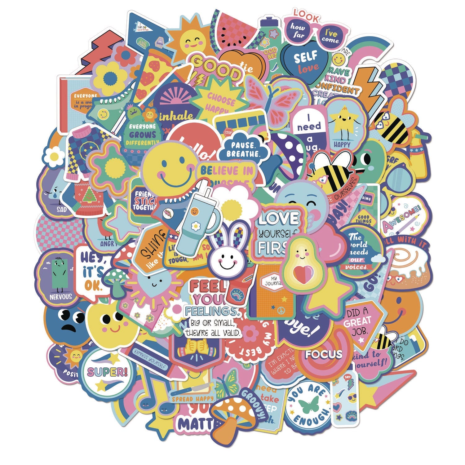 Carson-Dellosa Education Vinyl Stickers, We Stick Together, Small, Assorted, 100 Stickers
