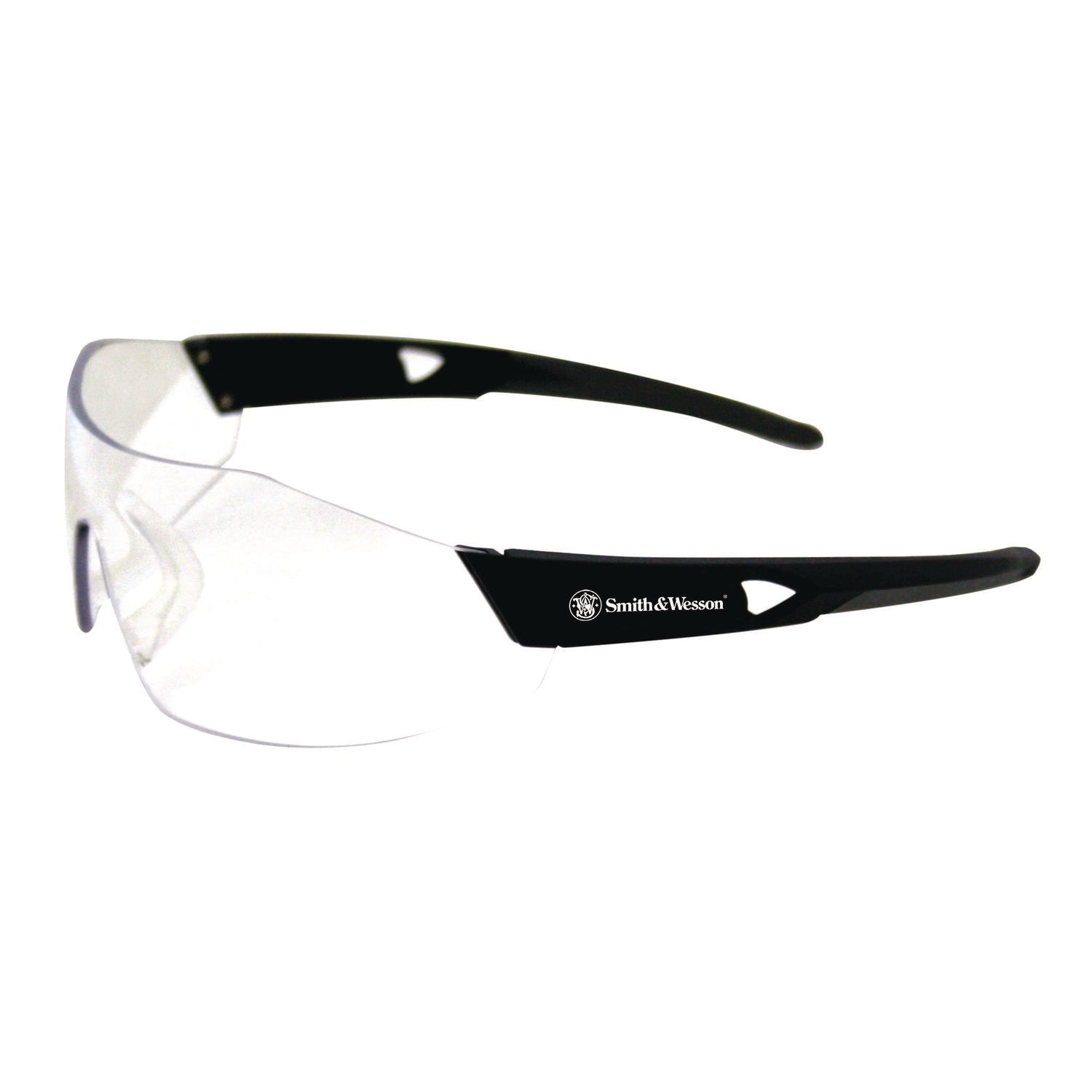 Smith & Wesson® 44 Magnum Safety Glasses, Black Frame, Clear Lens, 12/Box - Bloom Skins