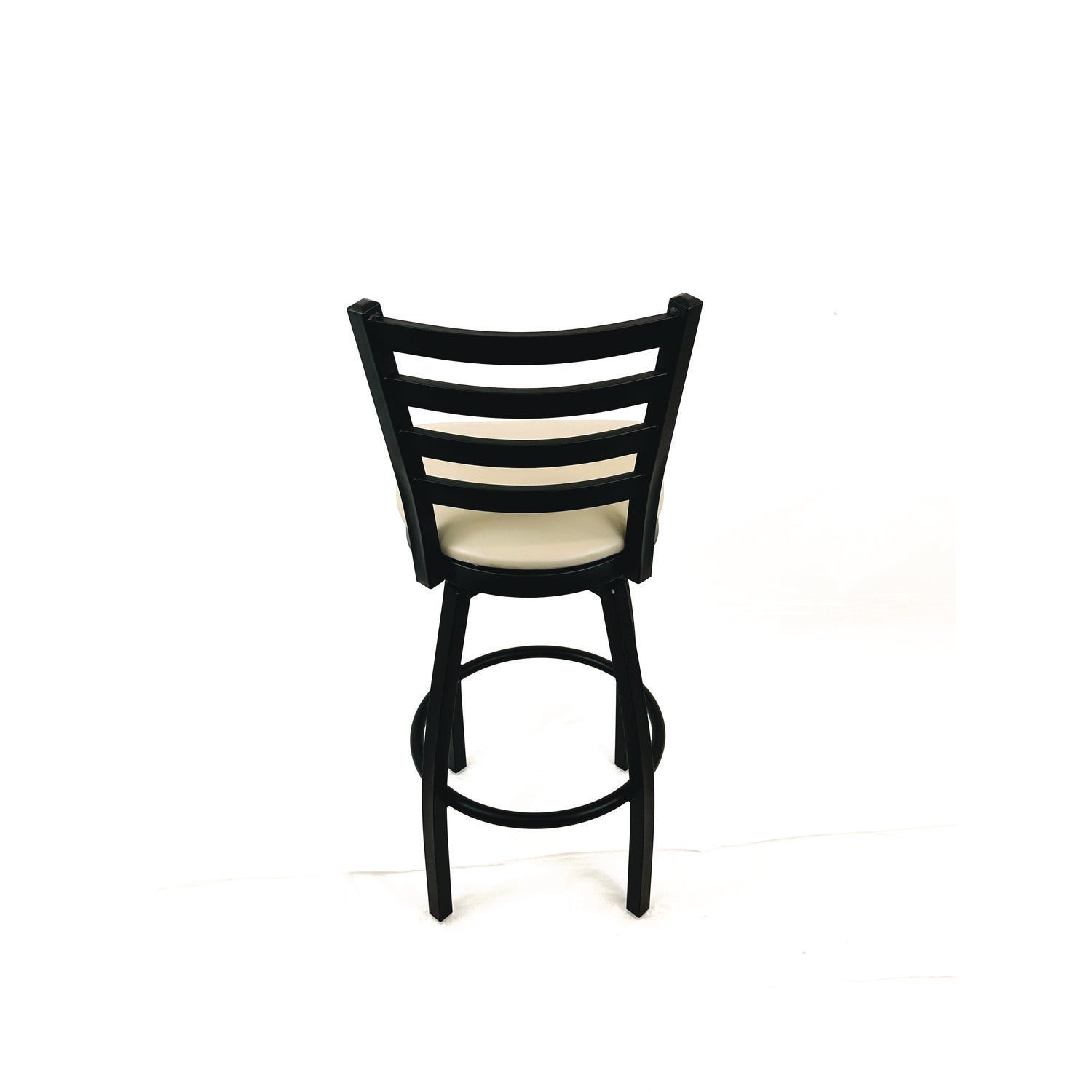 JMC Furniture Boggs Series Barstool, Supports Up to 300 lb, 30.5" Seat Height, Taupe Seat, Black Back, Black Base - Bloom Skins