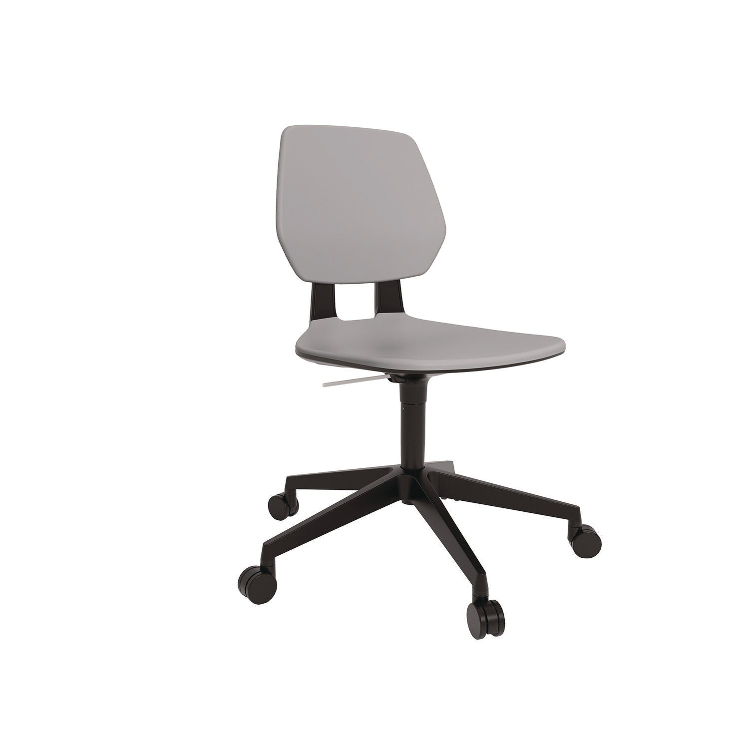 Safco® Commute Task Chair, Supports Up to 275 lbs, 18.25" to 22.25" Seat Height, Gray Seat, Gray Back, Black Base