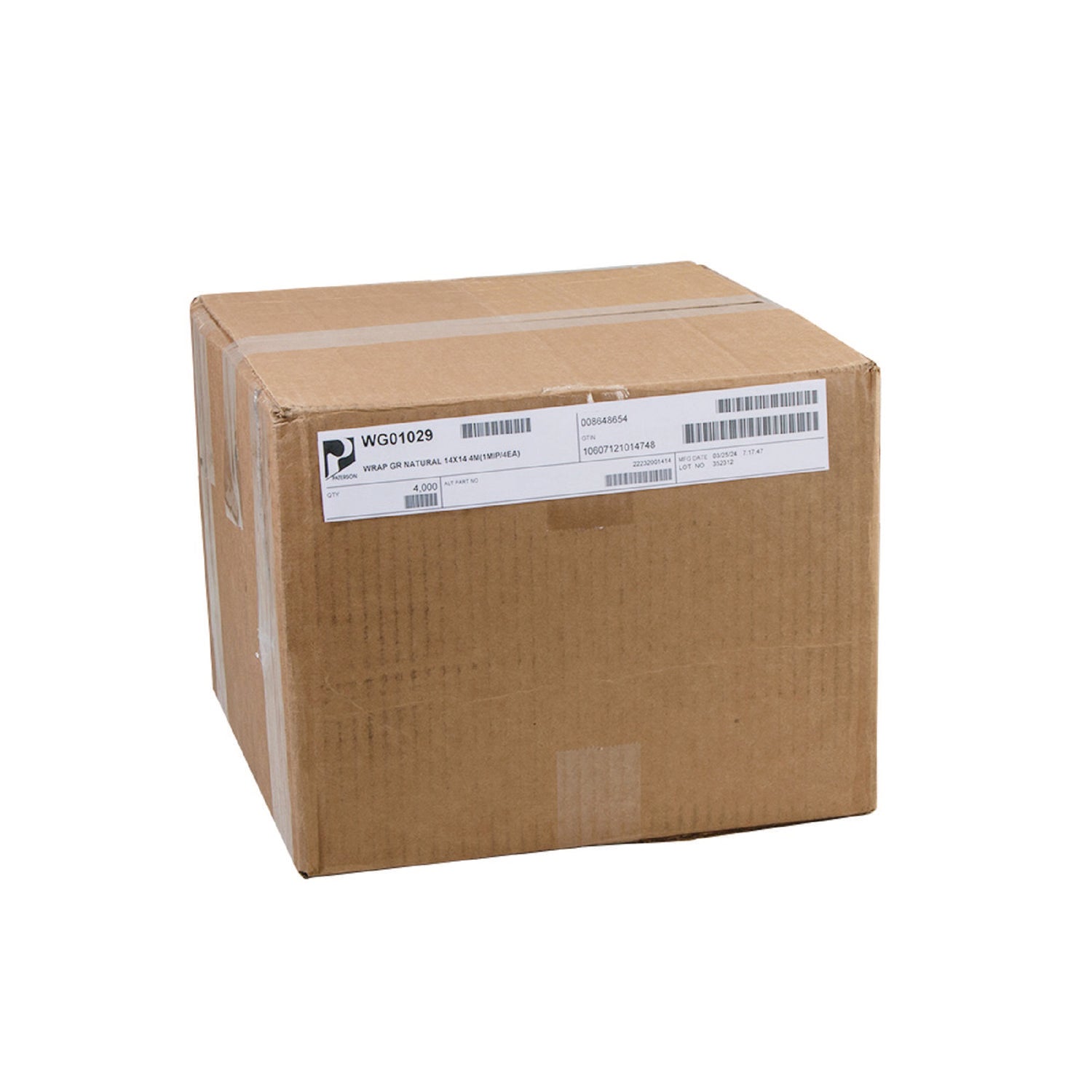 Paterson Grease-Resistant Food Wrap, 14 x 14, Natural, 4,000/Carton