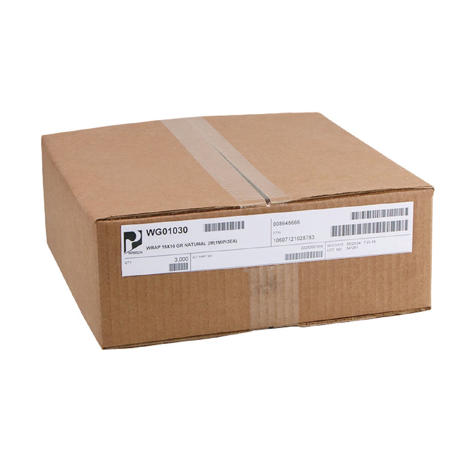 Paterson Grease-Resistant Food Wrap, 15 x 16, Natural, 3,000/Carton