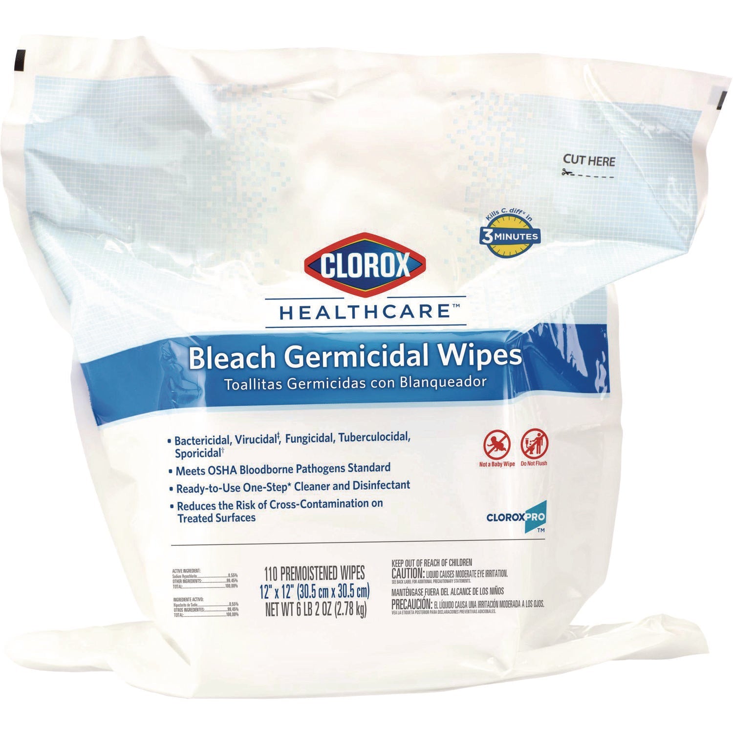 Clorox Healthcare Bleach Germicidal Wipes | Refil