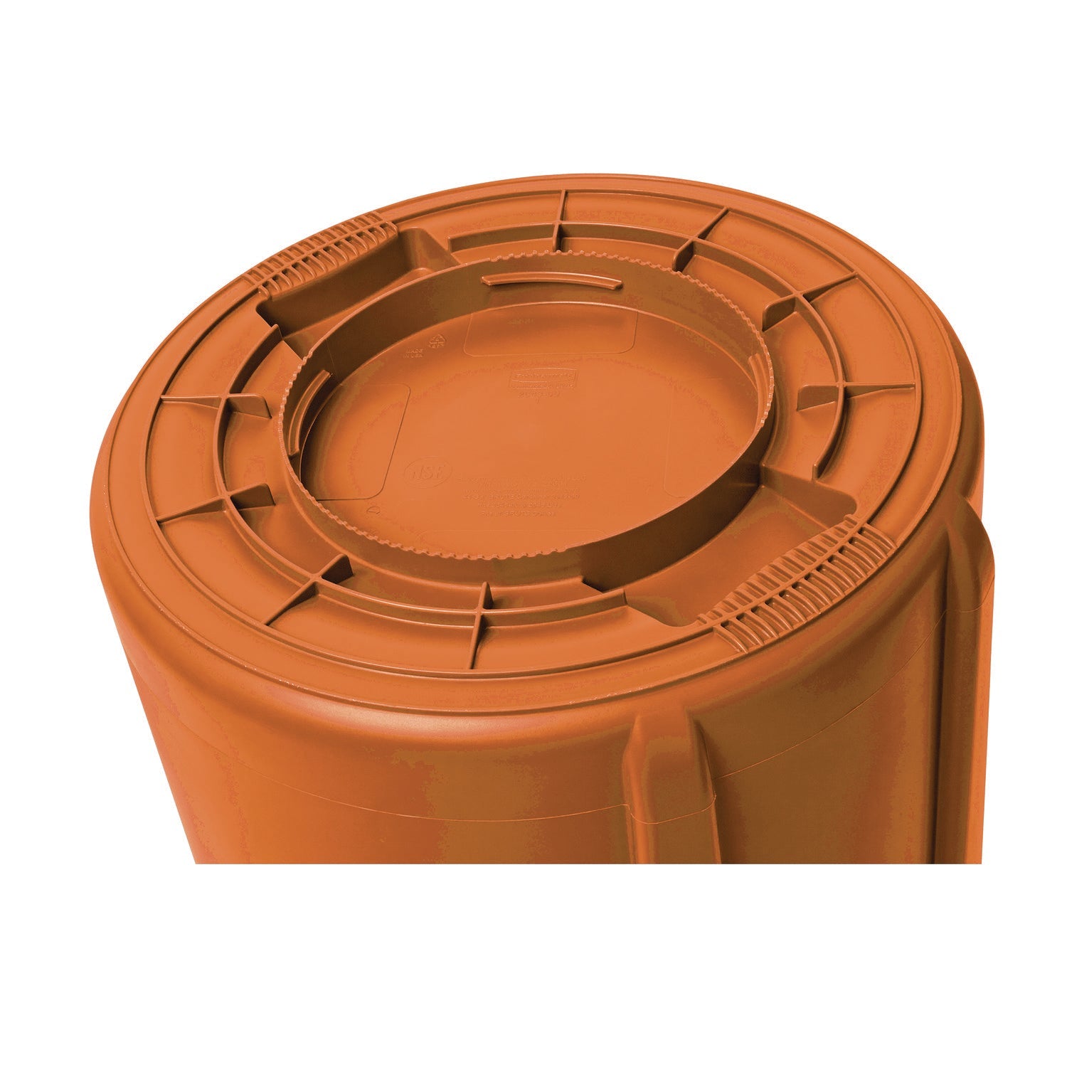 Rubbermaid® Commercial Brute Round Container, 32 gal, Resin, Orange
