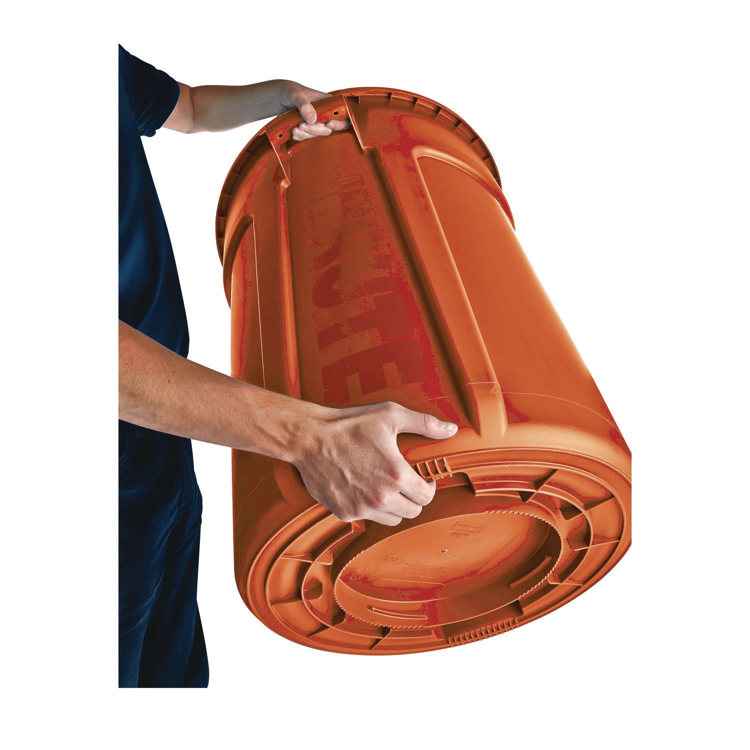 Rubbermaid® Commercial Brute Round Container, 32 gal, Resin, Orange