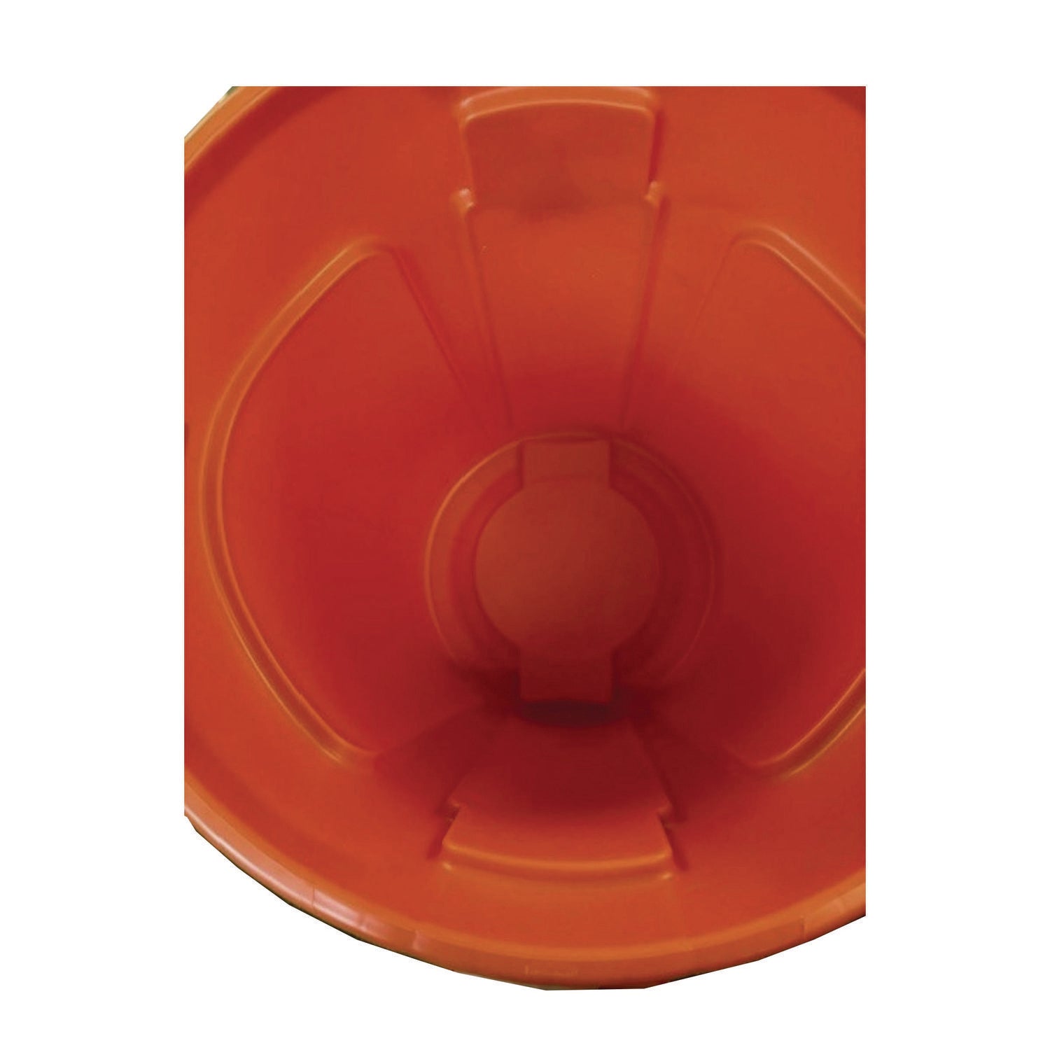 Rubbermaid® Commercial Brute Round Container, 32 gal, Resin, Orange