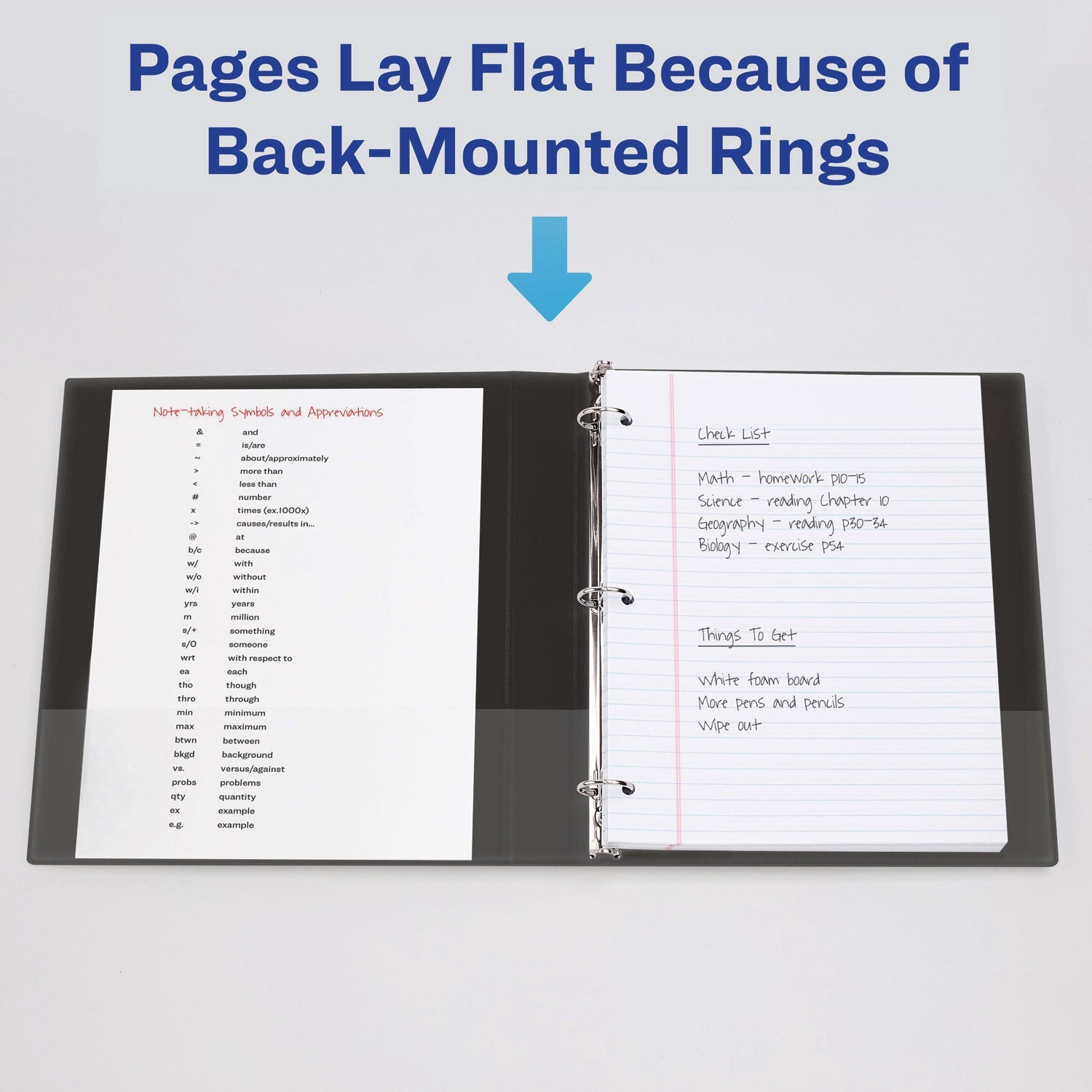 Avery® Showcase Economy View Binders with Slant Rings, 3 Rings, 1.5" Capacity, 11 x 8.5, White