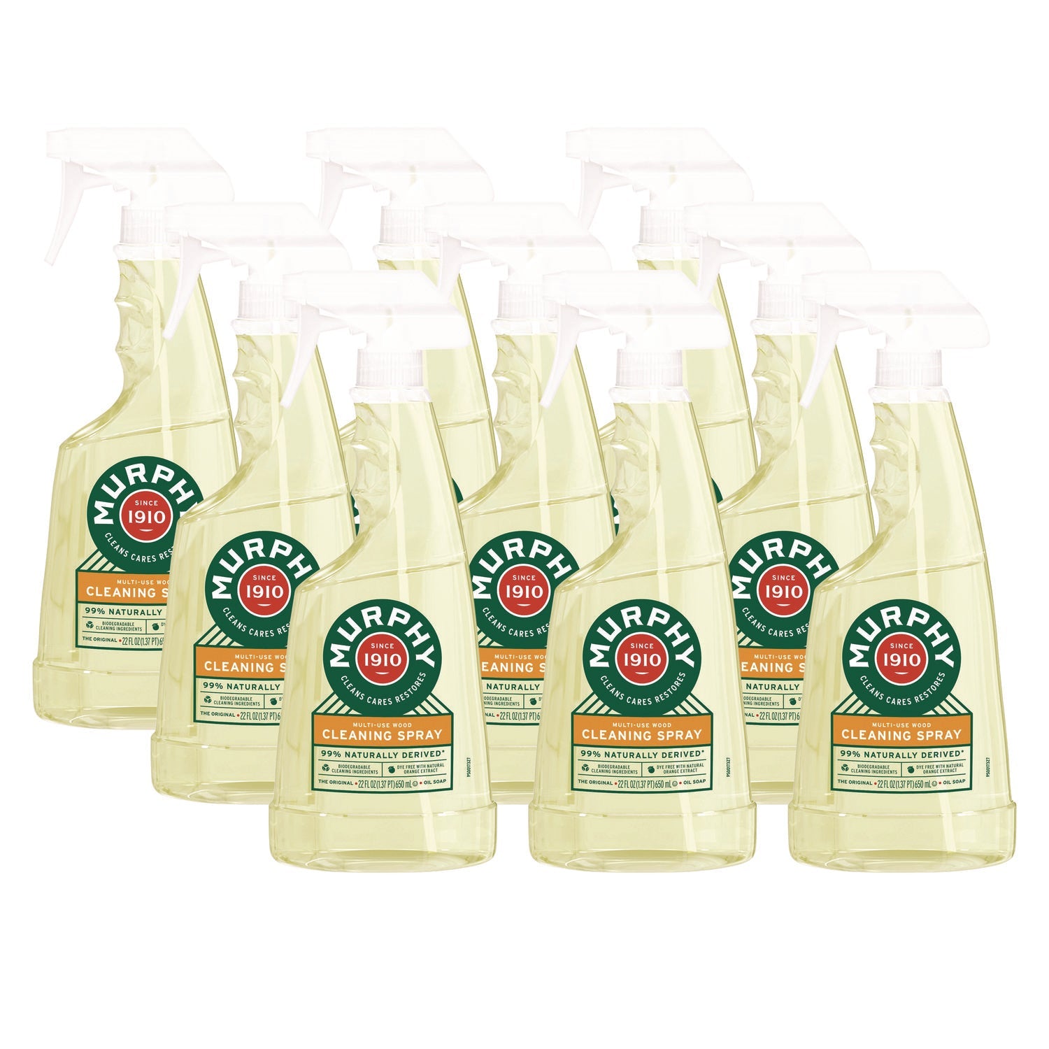 Murphy® Oil Soap Spray Formula, All-Purpose, Orange, 22 Oz Spray Bottle, 9/carton