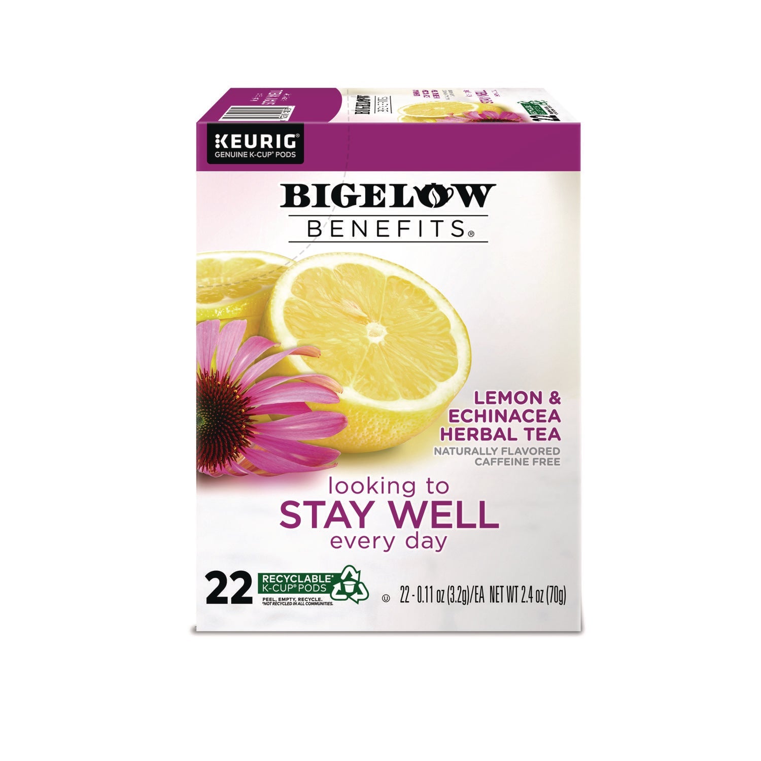 Bigelow Benefits Lemon And Echinacea Herbal K-Cup