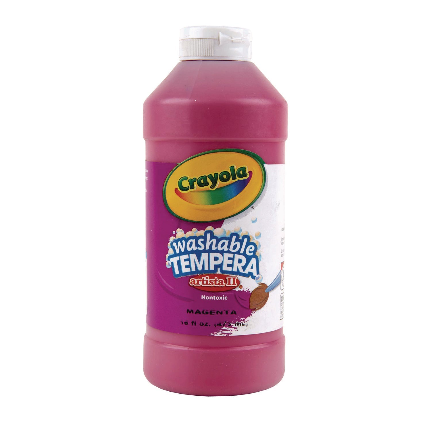 Crayola® Artista Ii Washable Tempera Paint, Magenta, 16 Oz Bottle
