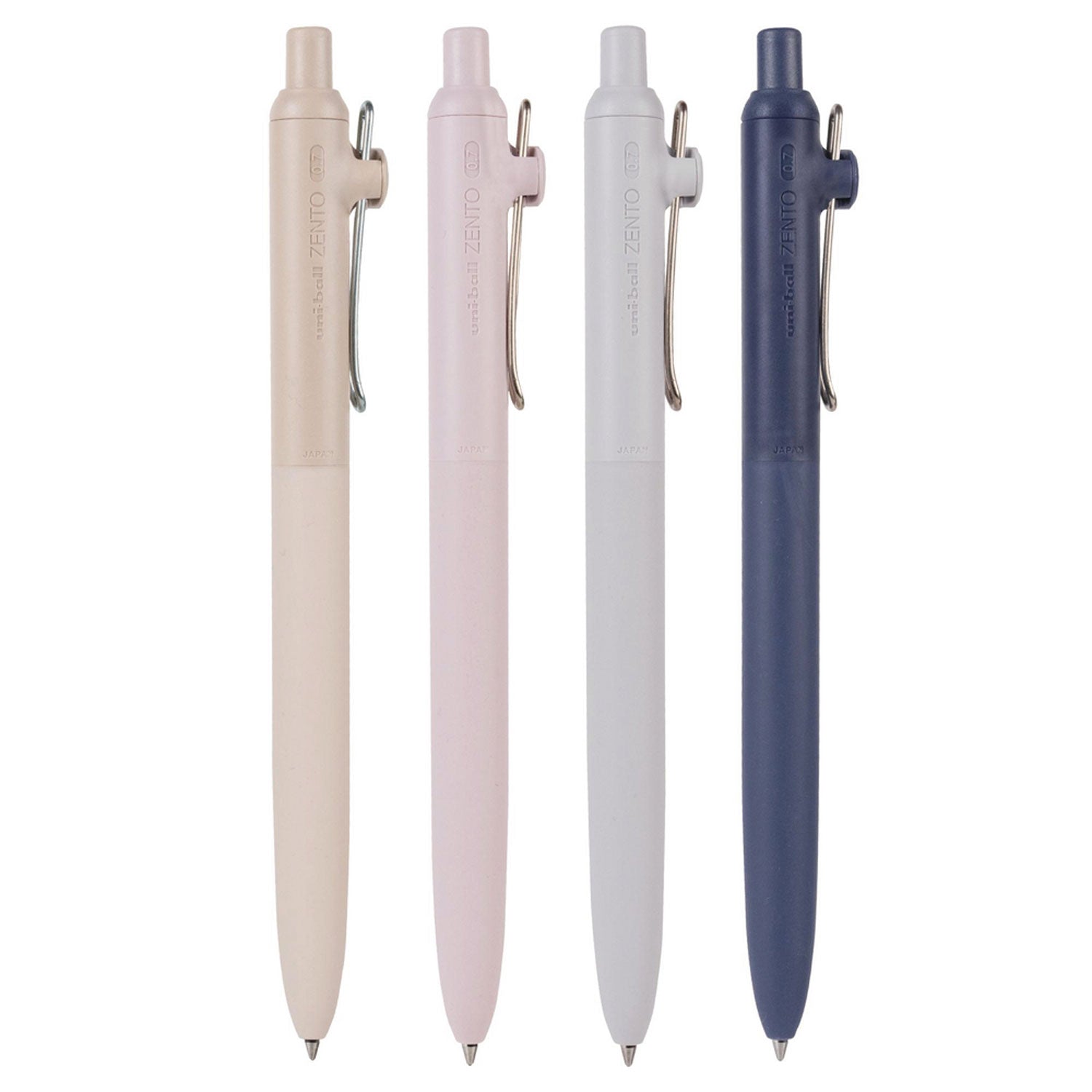uniball® Zento Gel Pen, Retractable, Medium 0.7 mm, Black Ink, Assorted Barrel Colors, Dozen - Bloom Skins