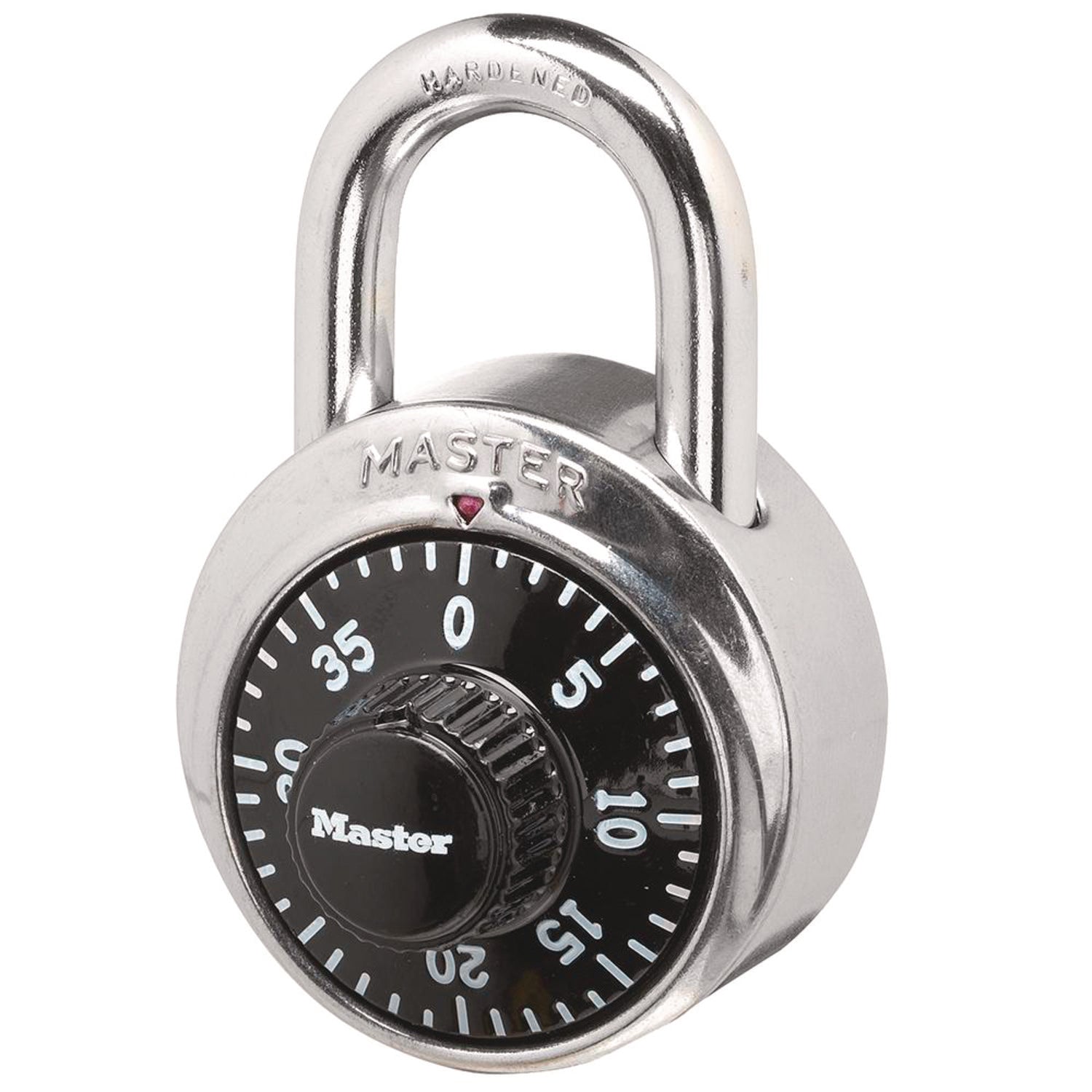 Master Lock® Combination Lock, Stainless Steel, 1.87" Wide, Silver