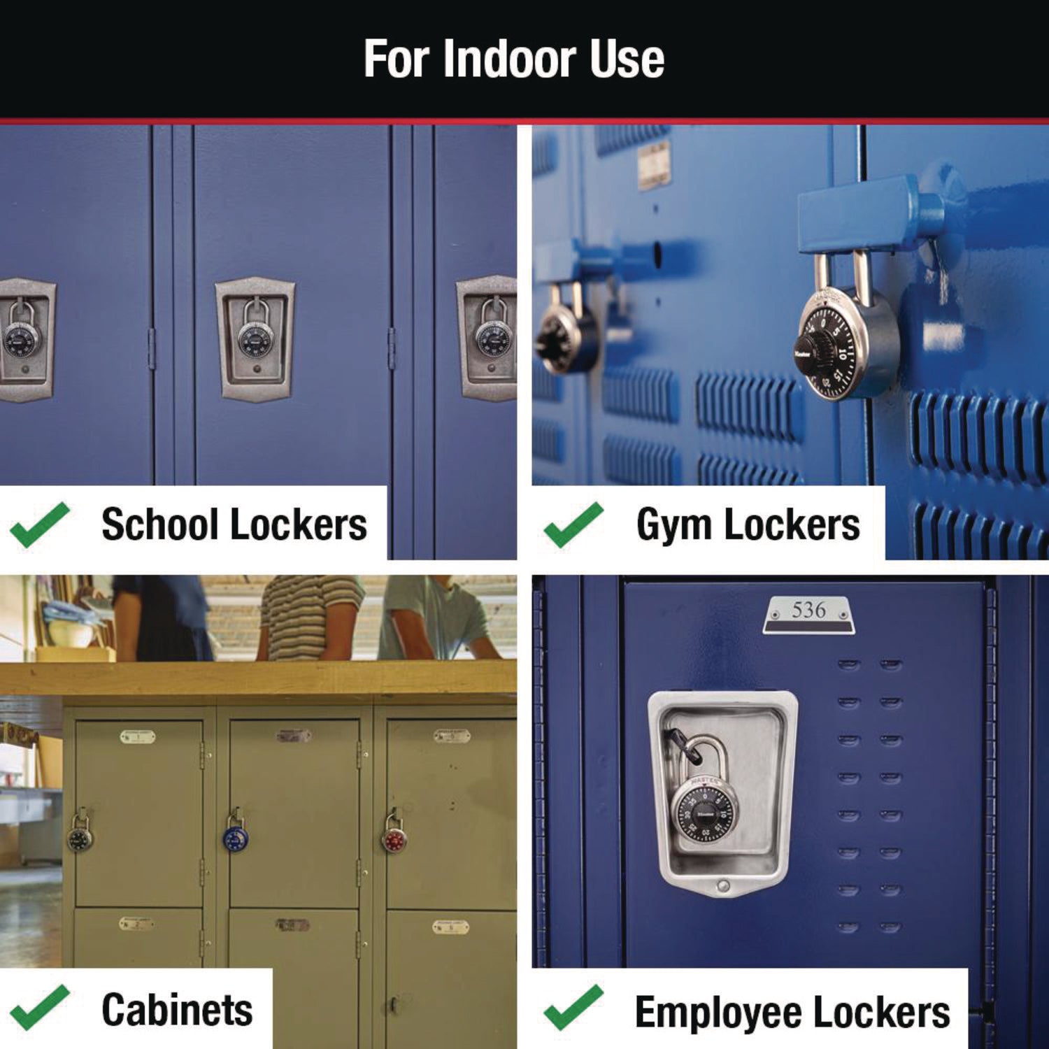 Master Lock® Combination Lock, Stainless Steel, 1.87" Wide, Silver