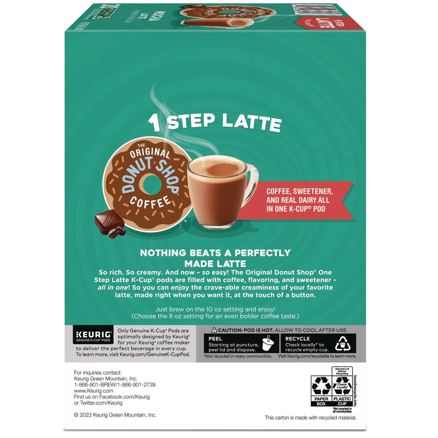 The Original Donut Shop® Mocha One Step Latte K-Cup, Vanilla, 20/Box