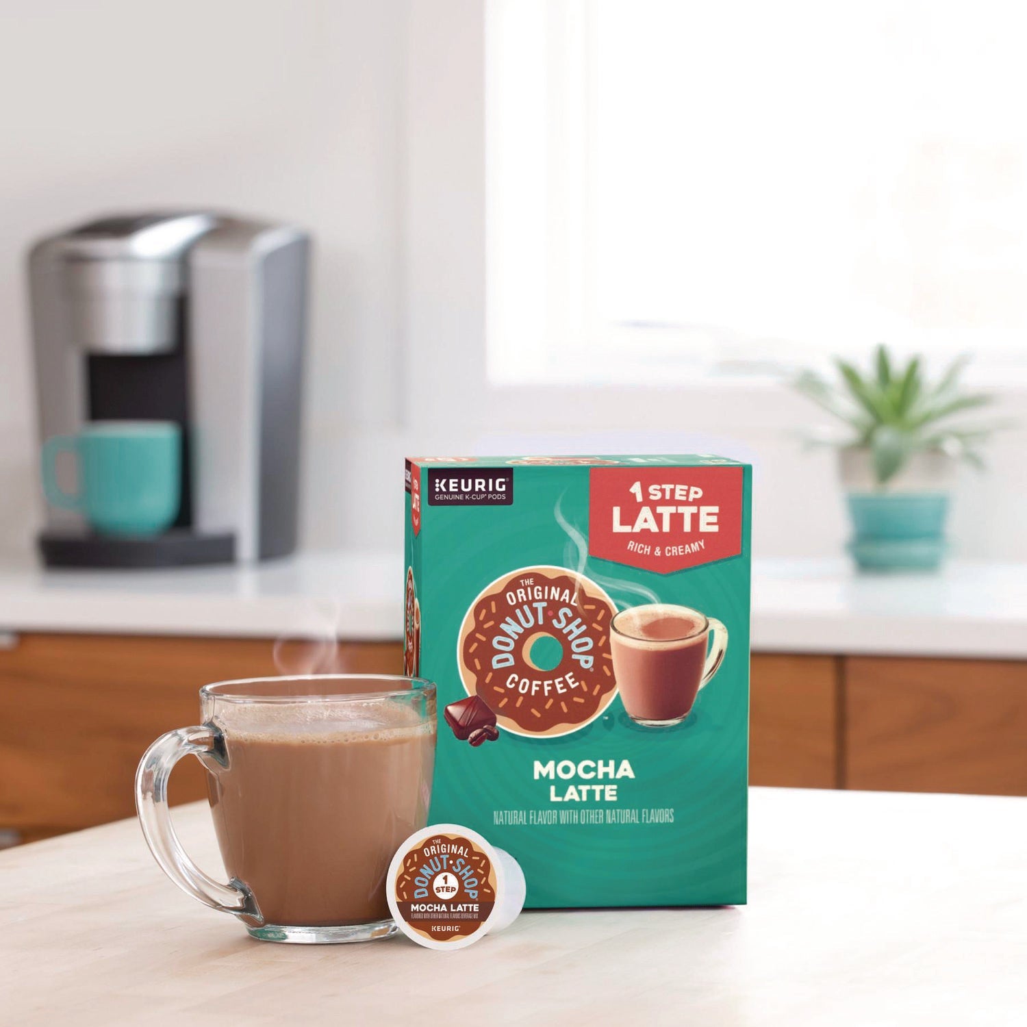 The Original Donut Shop® Mocha One Step Latte K-Cup, Vanilla, 20/Box