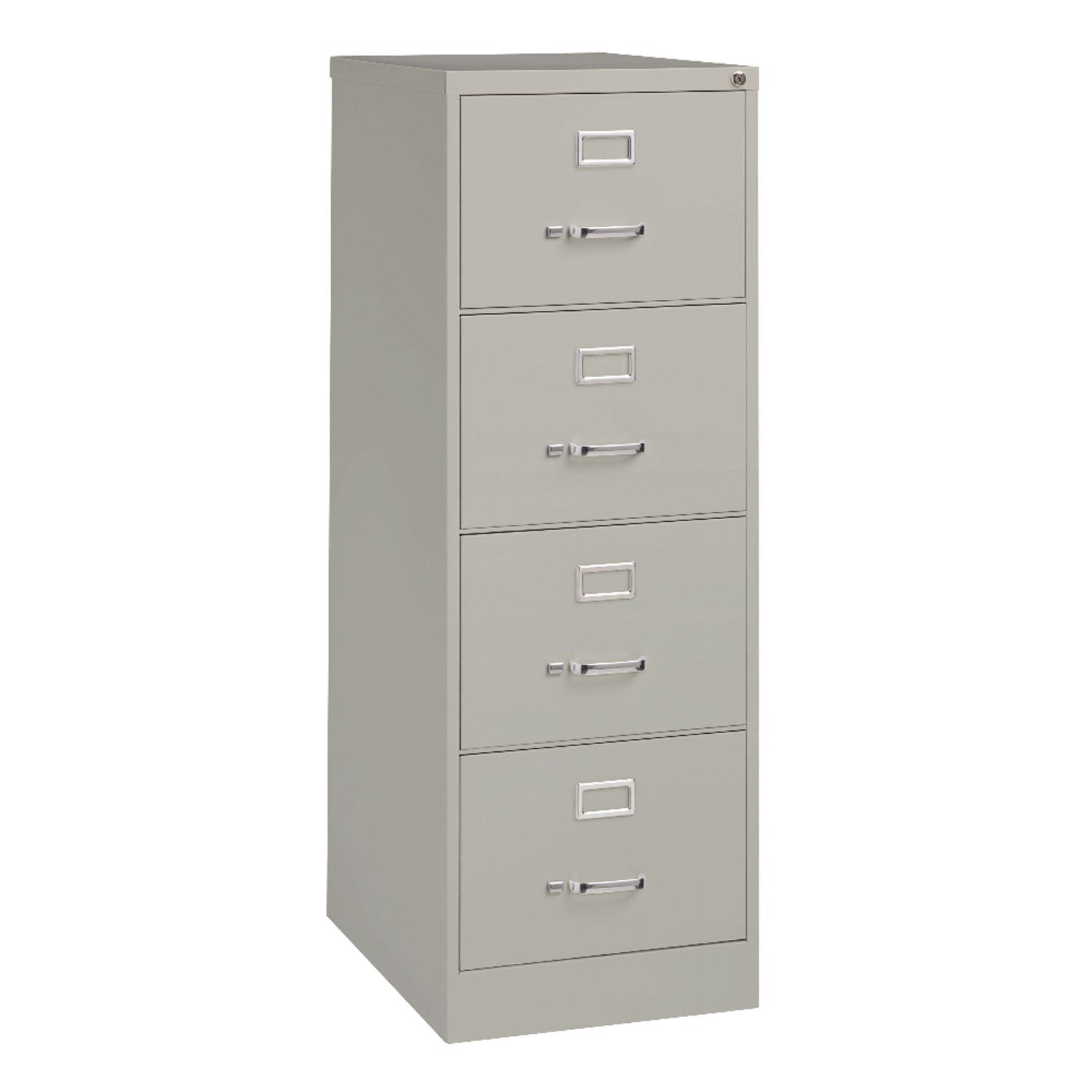 Alera® Economy Vertical File, 4 Legal-Size File Drawers, Light Gray, 18" x 25" x 52"