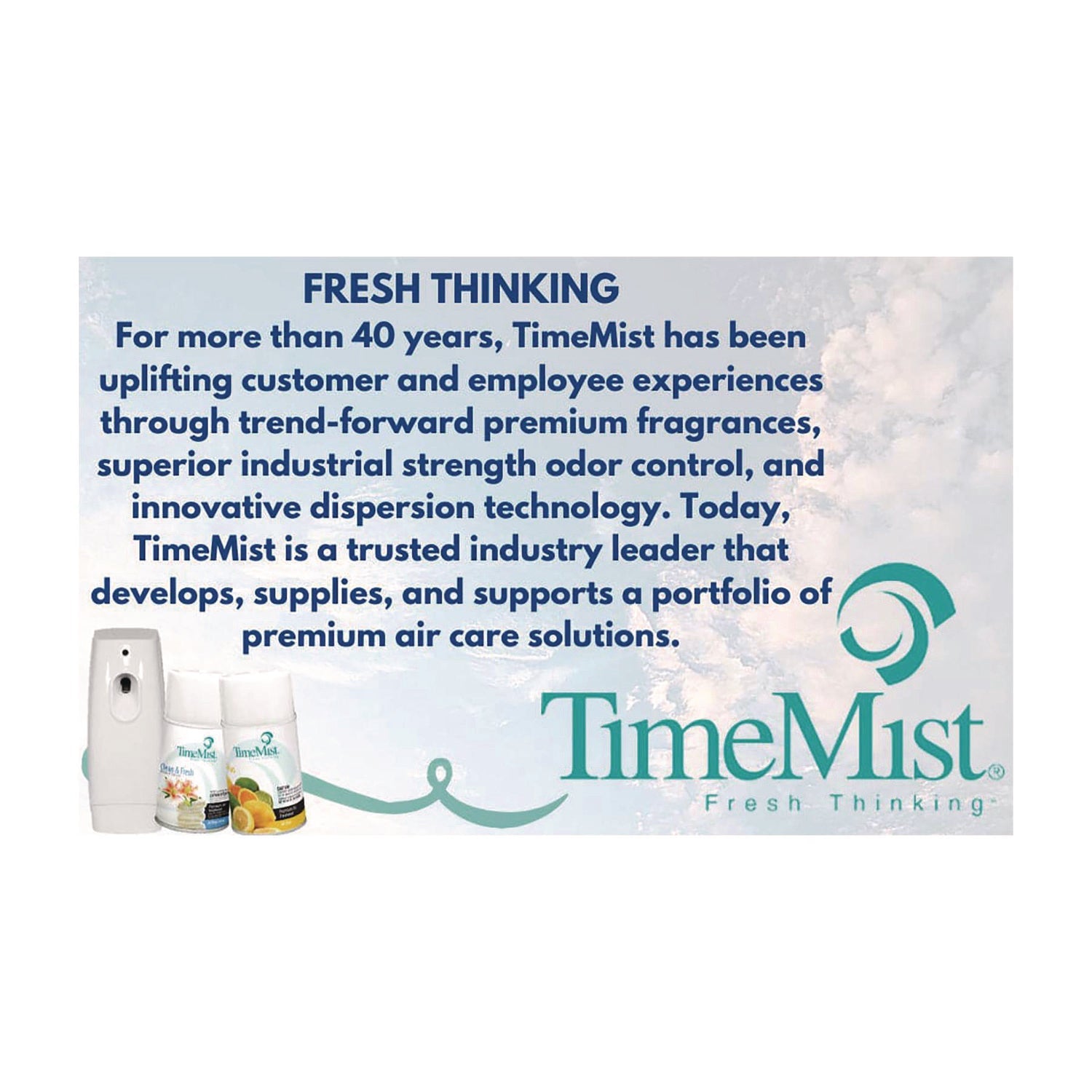 TimeMist® Premium Metered Air Freshener Refill, Cinnamon, 7.1 oz Aerosol Spray, 12/Carton