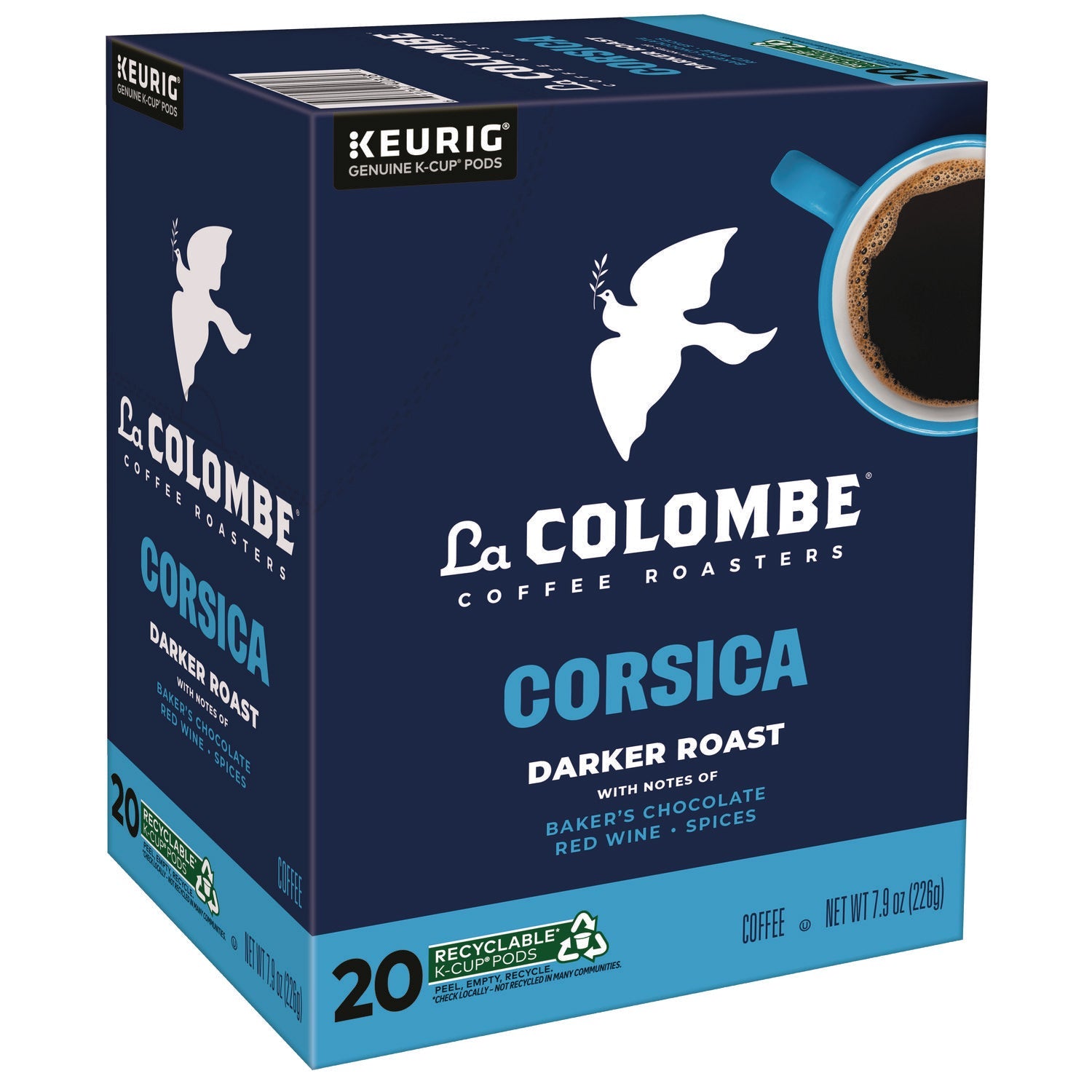 La Colombe® Coffee K-Cup Pods, Corsica Dark Roast, 20/Box