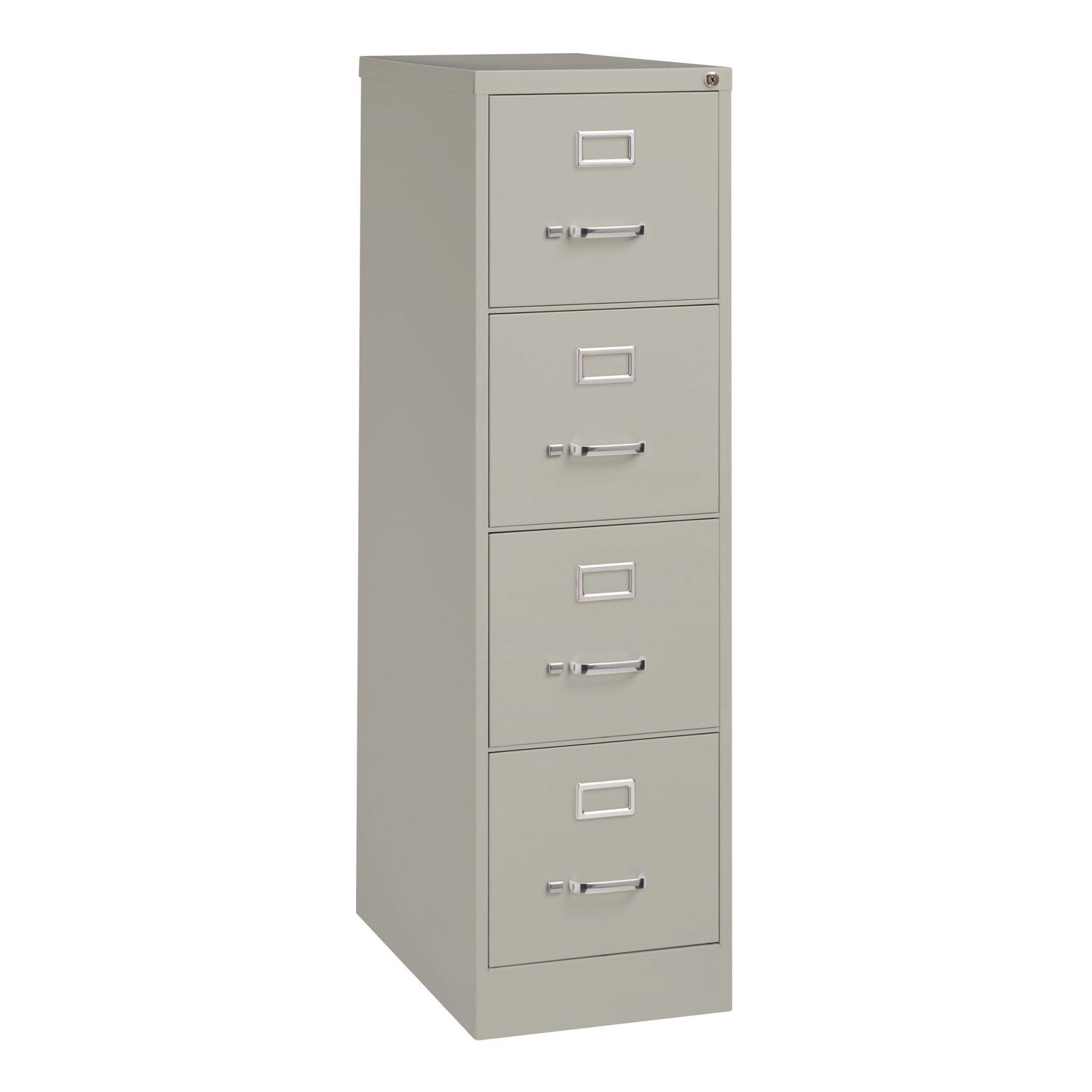 Alera® Economy Vertical File, 4 Letter-Size File Drawers, Light Gray, 15" x 25" x 52"