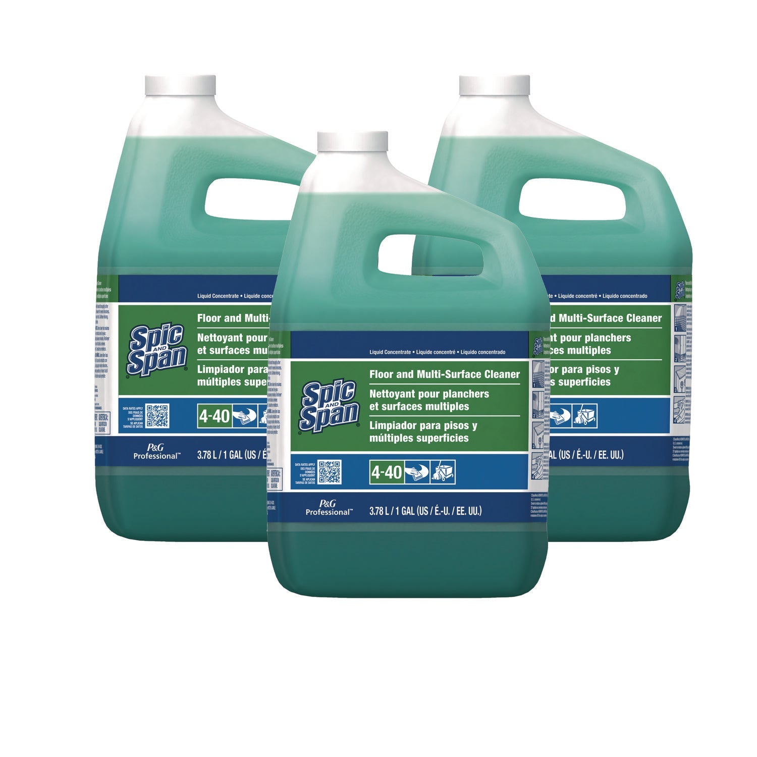 Spic and Span® Liquid Floor Cleaner, 1 Gal Bottle, 3/carton